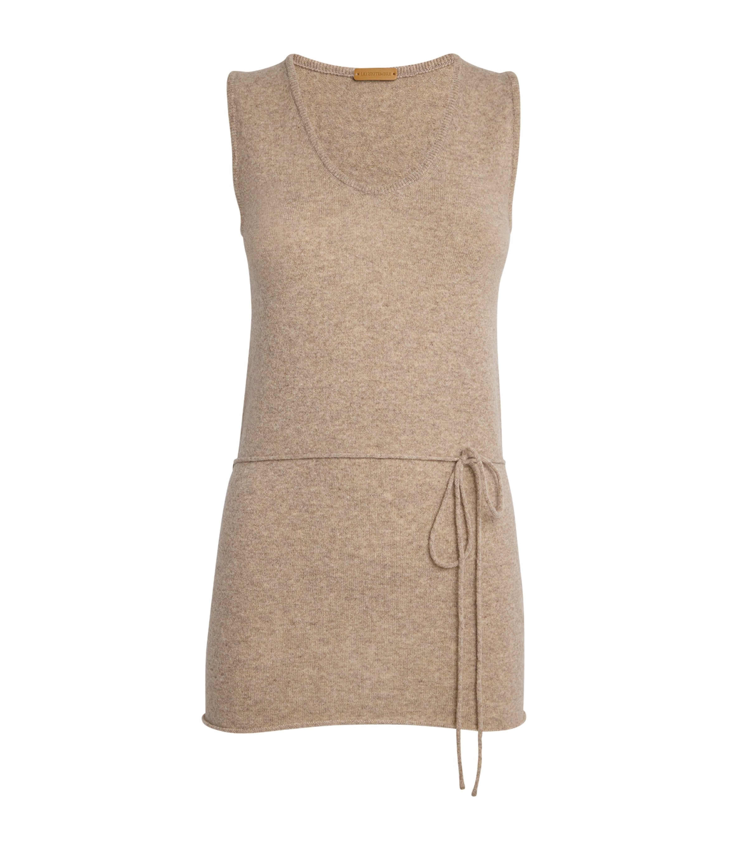 Shop Le 17 Septembre Wool-cashmere Tank Top In Brown