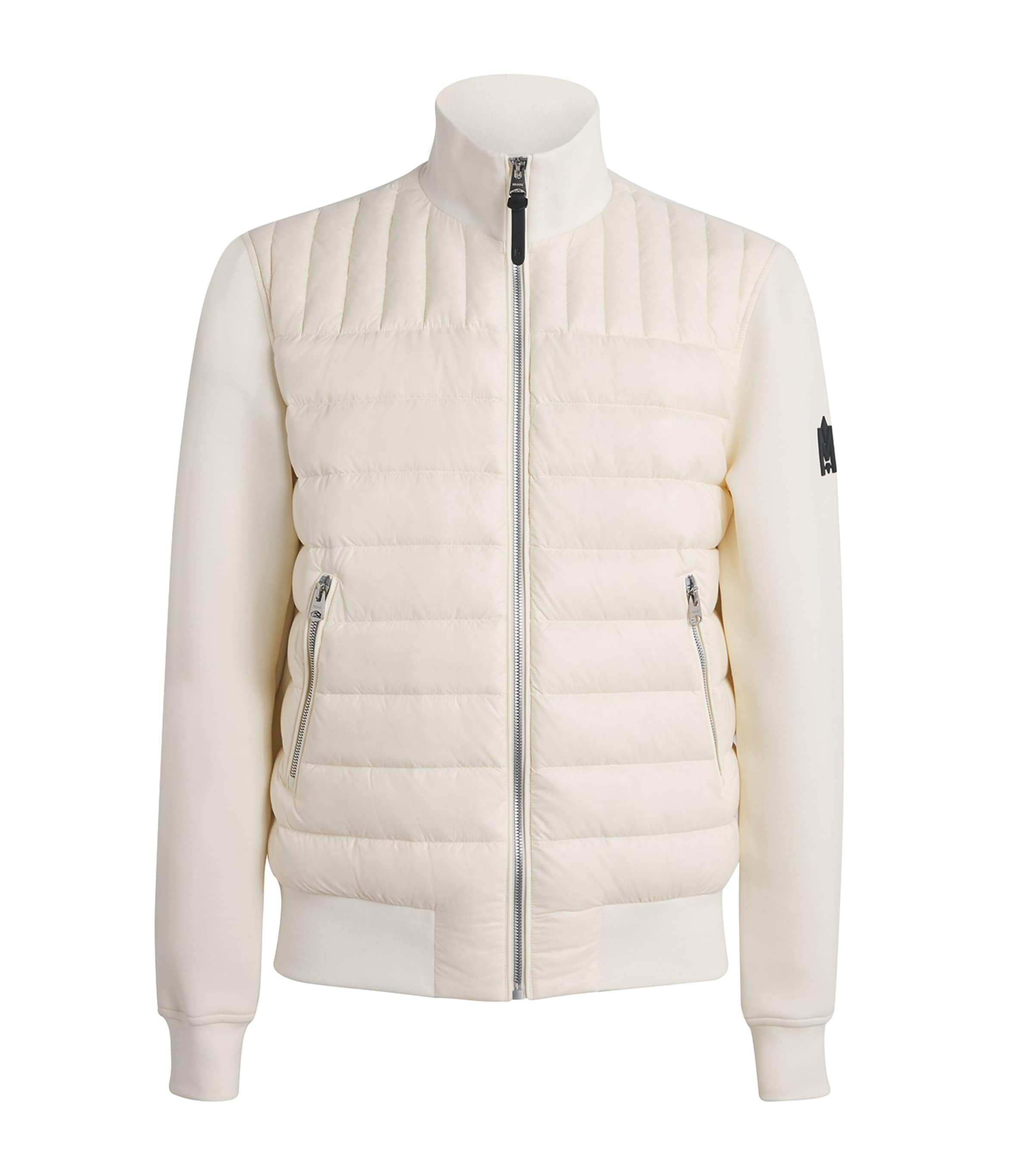 Mackage Cotton-blend Hybrid Bomber Jacket In Neutral
