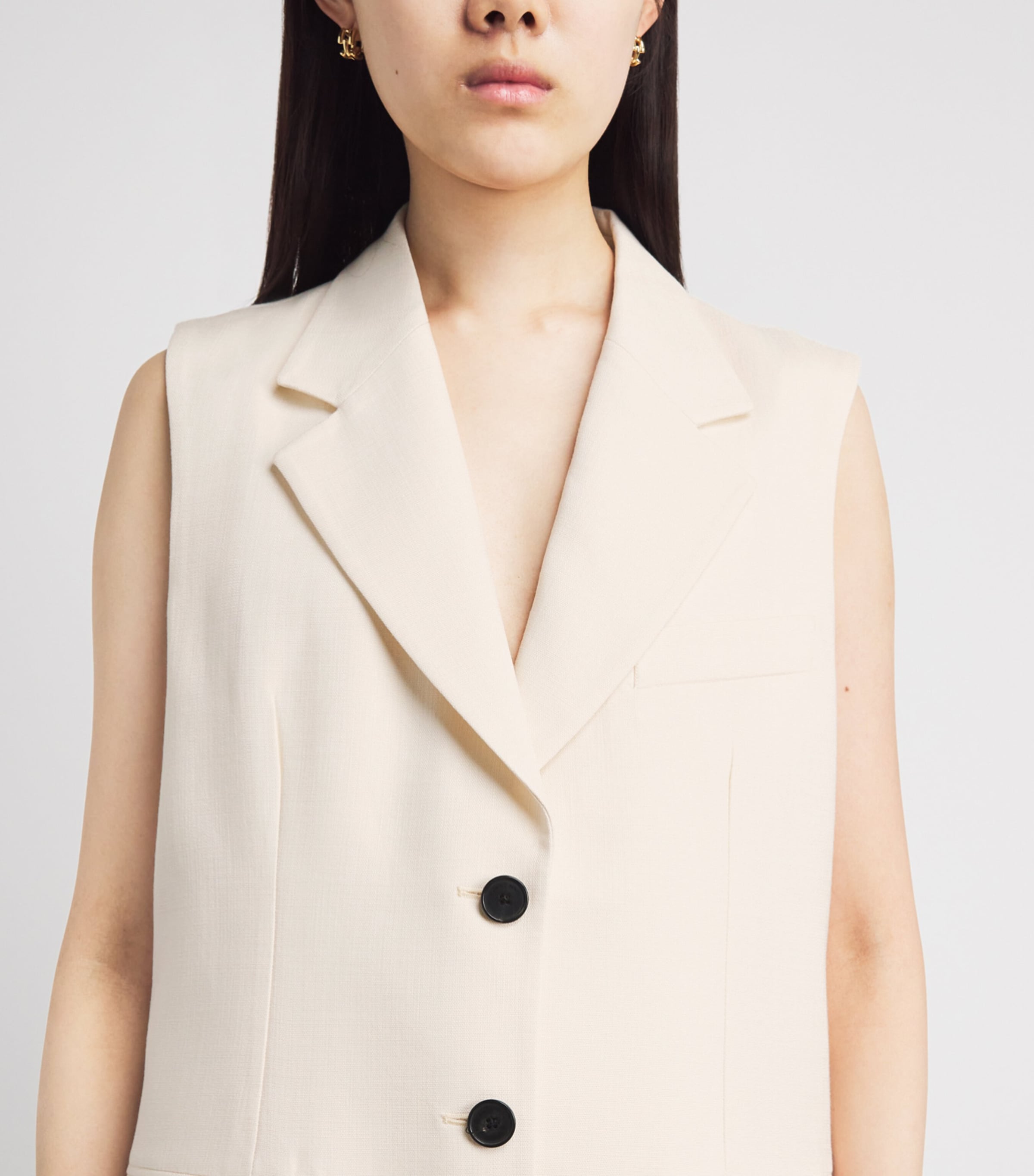 ANINE BING Womens Sara Vest Cream Image 3
