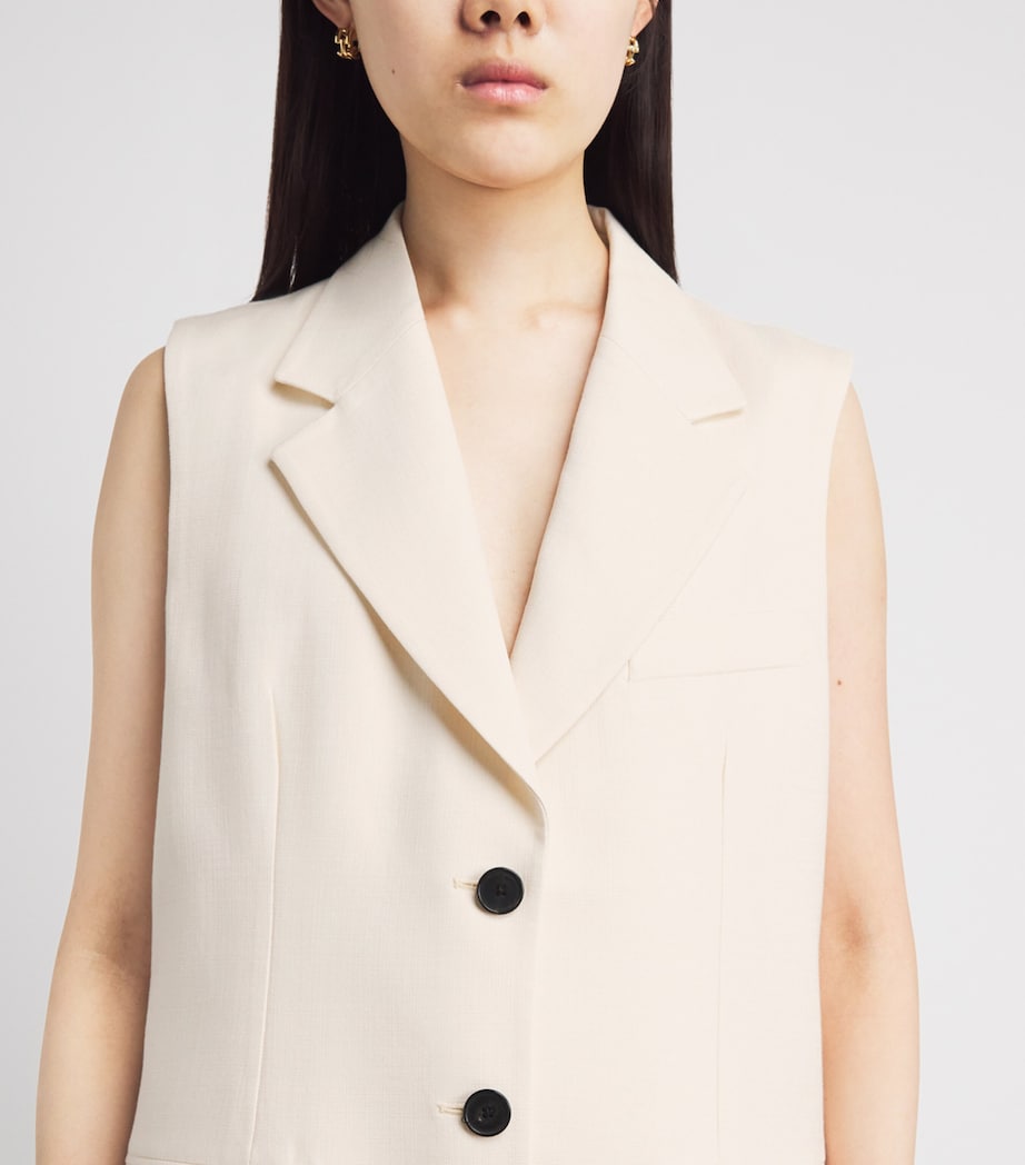 ANINE BING Womens Sara Vest Cream Image 3