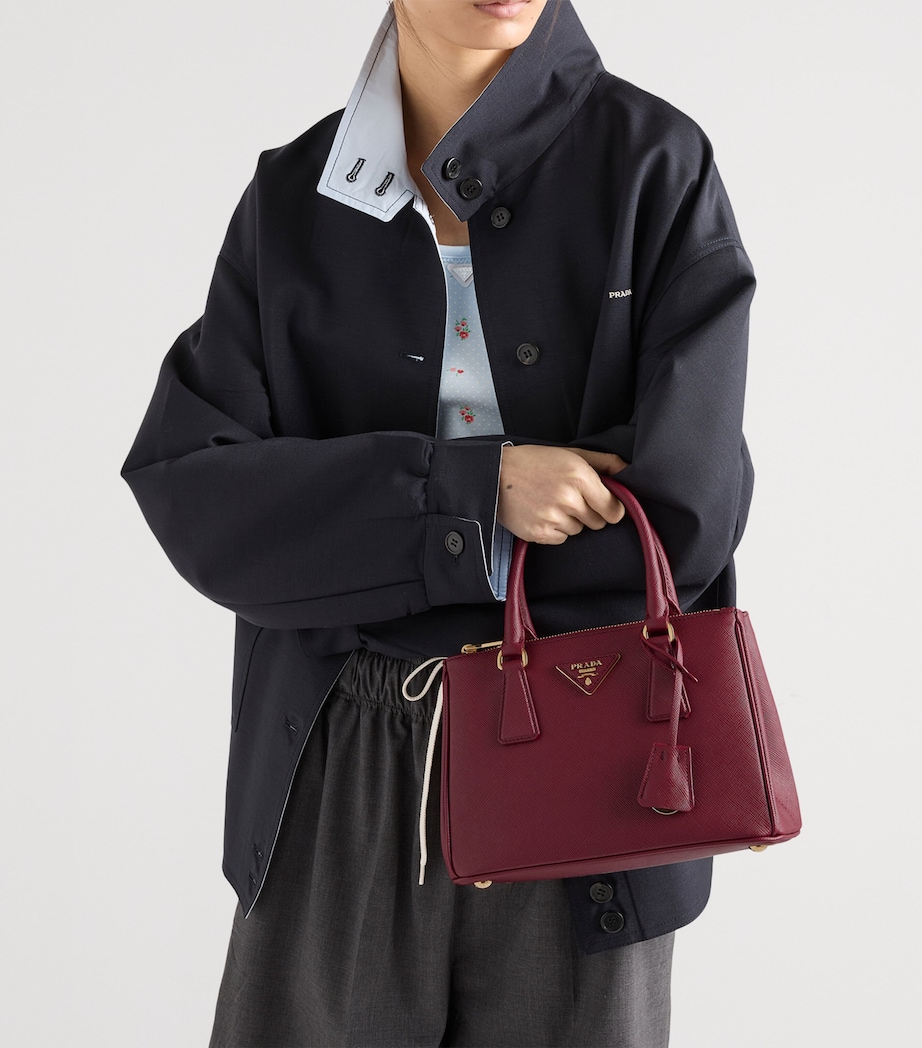 Prada Small Saffiano Leather Galleria Top-Handle Bag Red Image 2