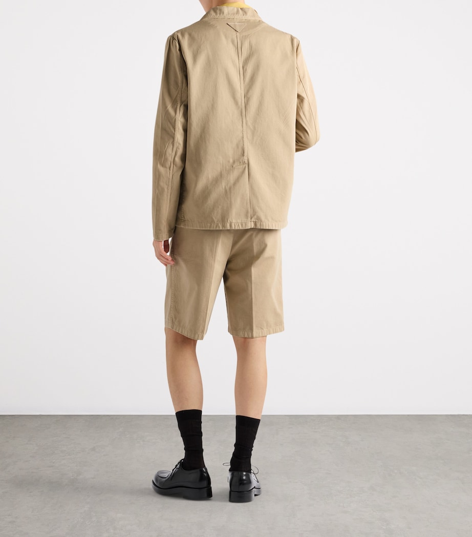 Cotton Pocket-Detail Relaxed Blazer F0065 Image 5