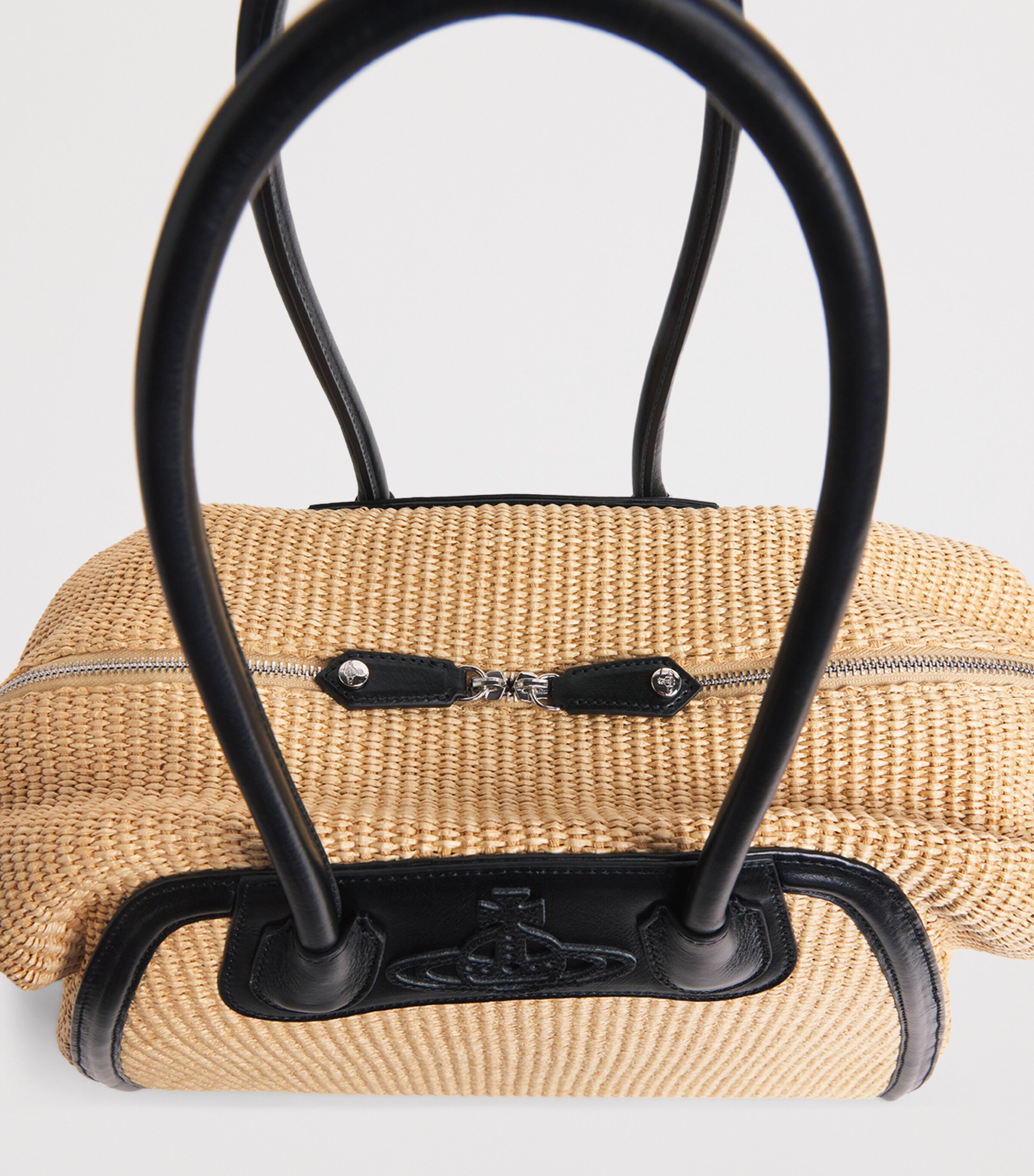 Vivienne Westwood Woven Shirley Top-Handle Bag Natural Image 7