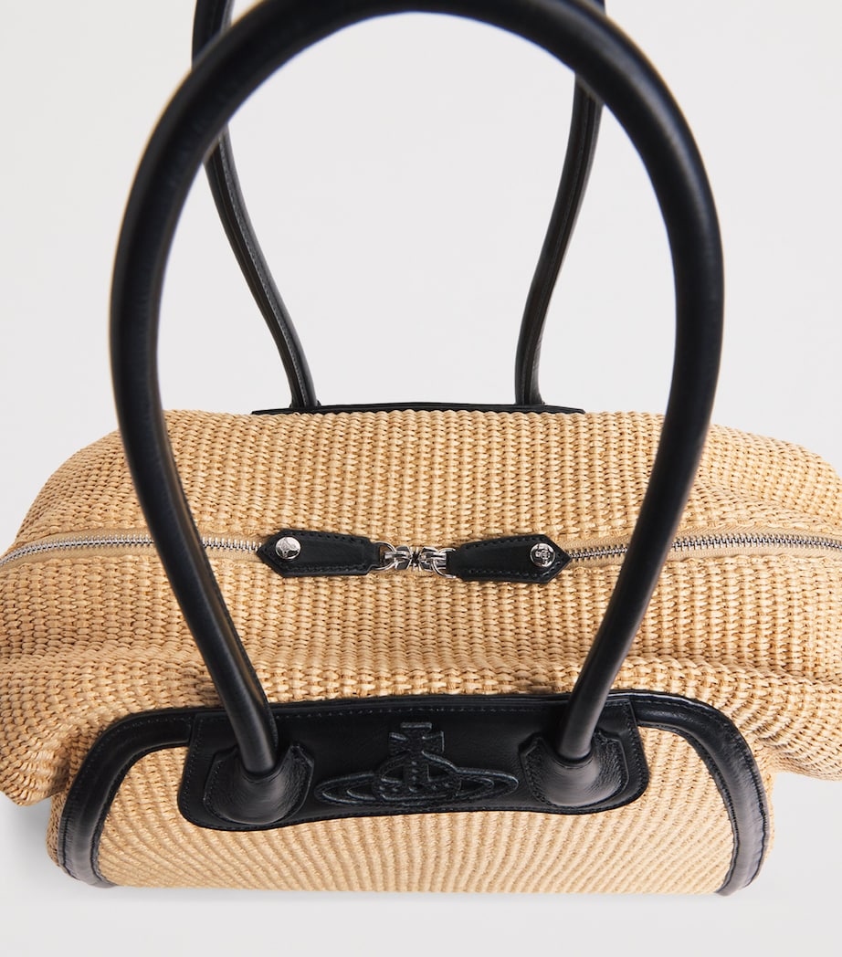 Vivienne Westwood Woven Shirley Top-Handle Bag Natural Image 7