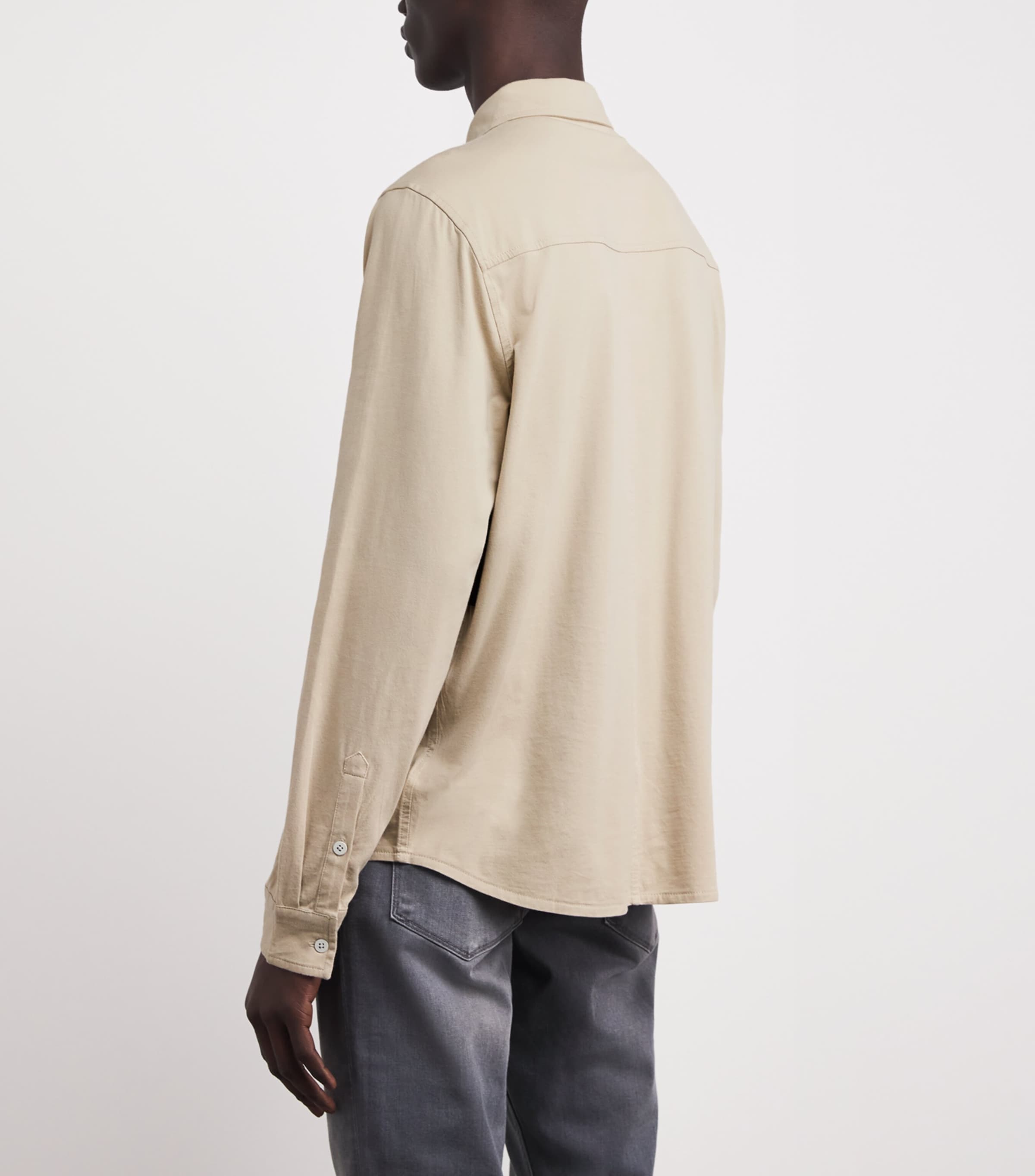 PAIGE Mens Pima Cotton Cosgrove Shirt Natural Image 5