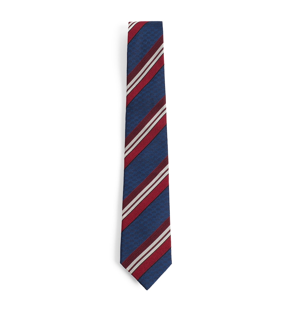 Silk Striped Jacquard Tie