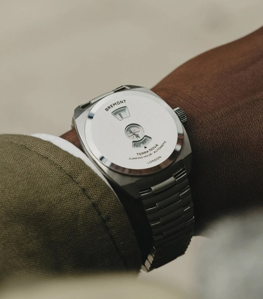 Stainless Steel Terra Nova Jumping Hour Watch 38mm STEEL Image 6