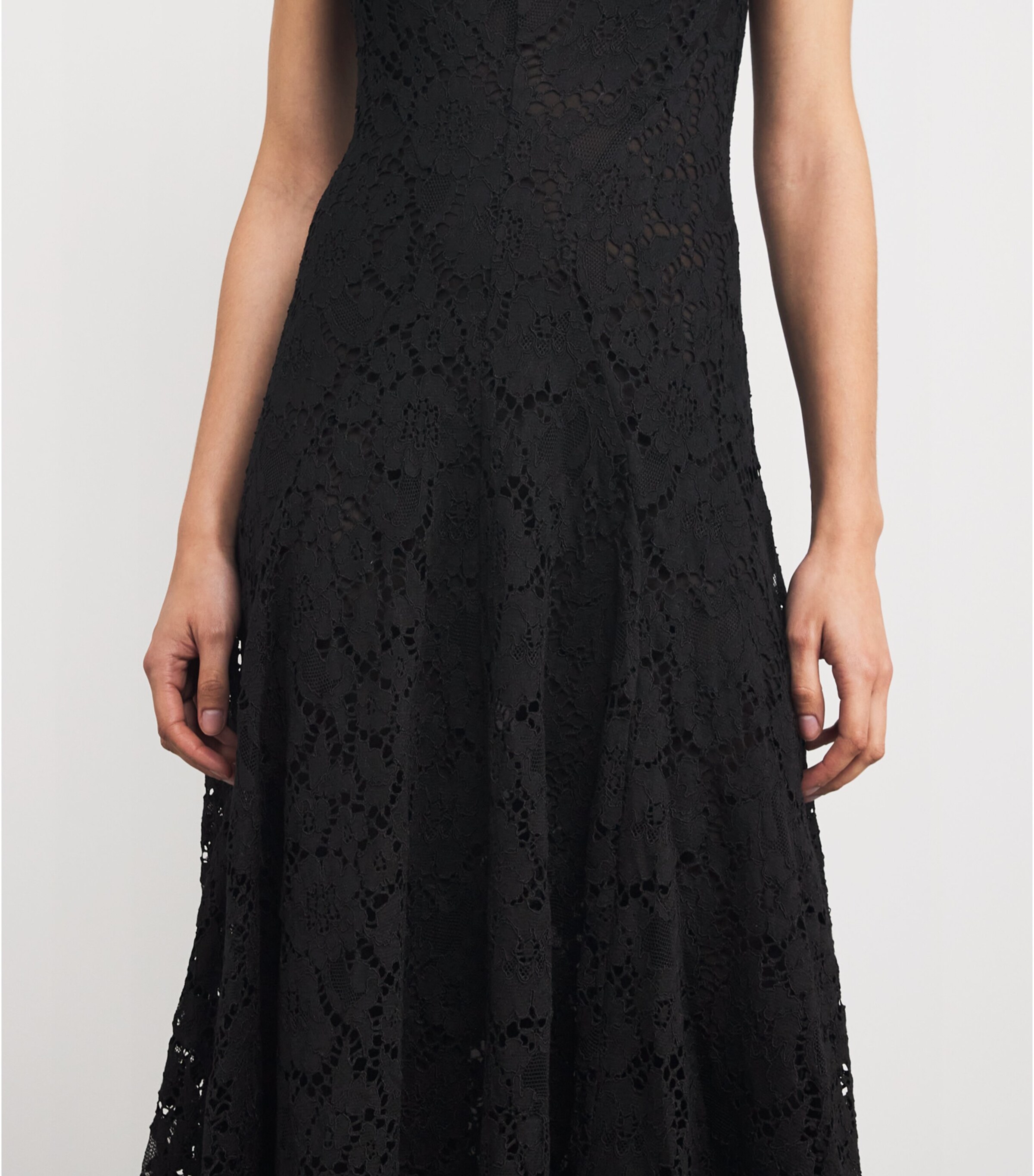 Tory Burch Womens Lace Maxi Dress Black Image 4