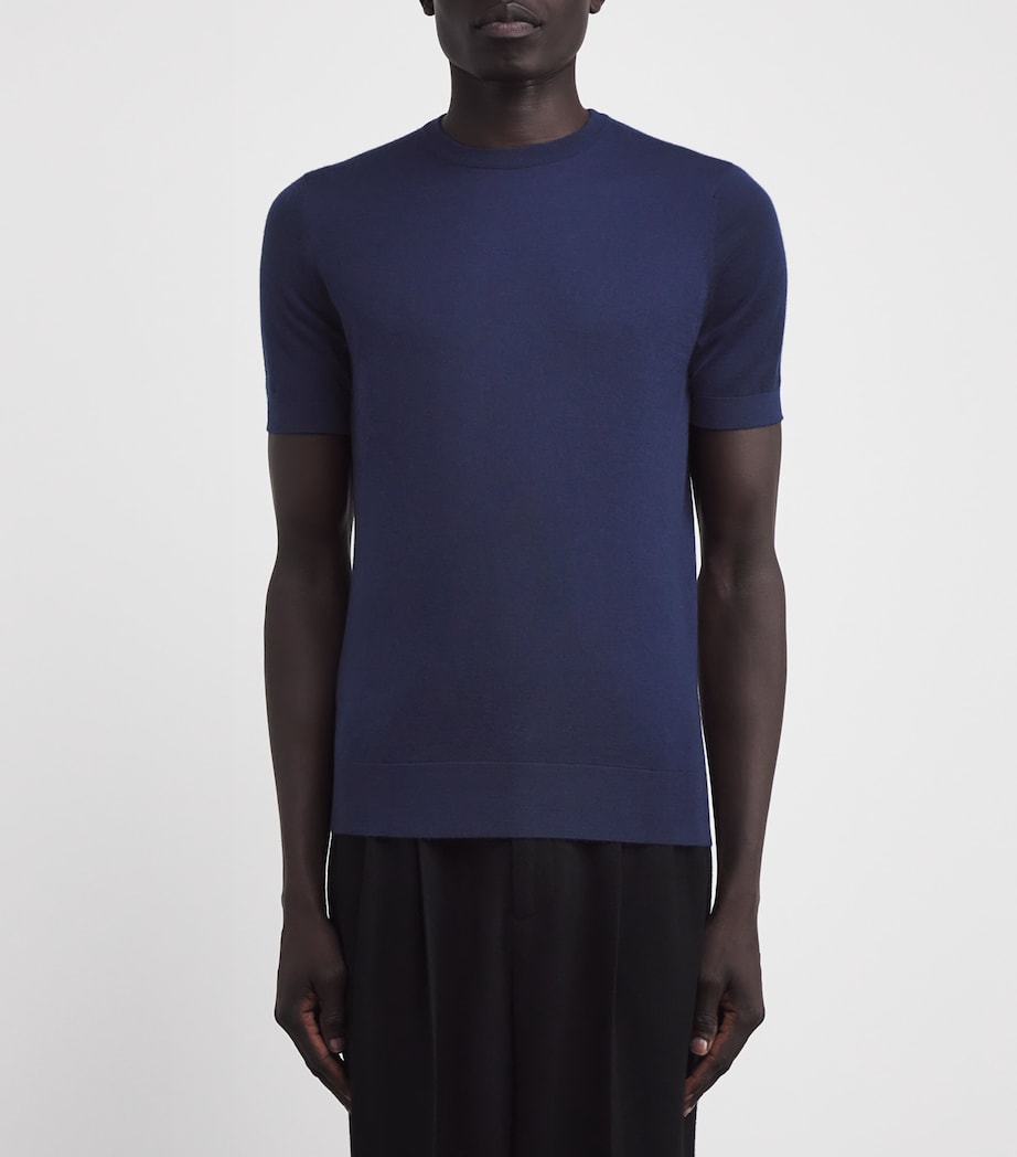 Cashmere-Silk T-Shirt 46237 DARK BLUE Image 3