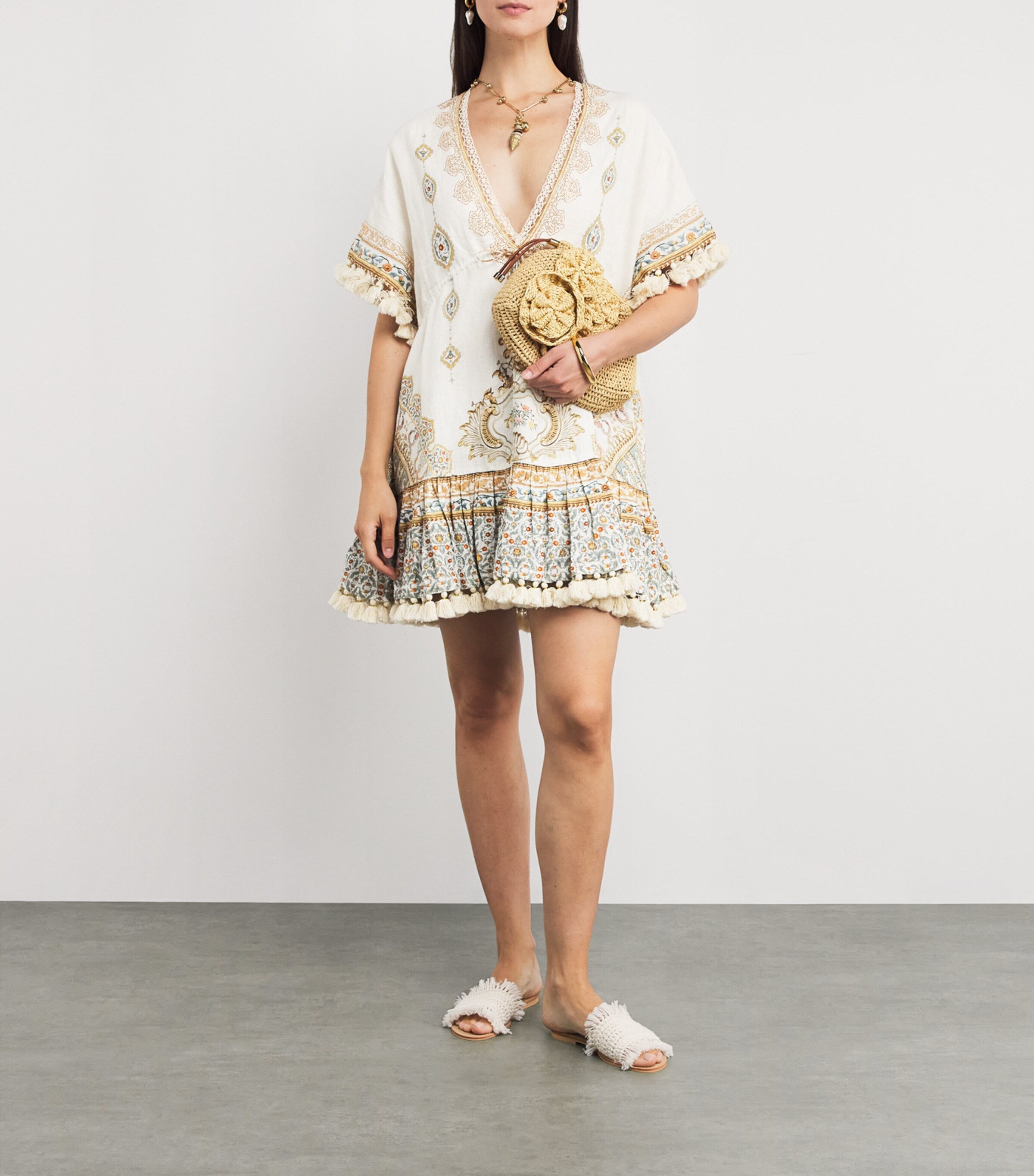 Linen Ottoman Dynasty Mini Dress OTTOMAN DYNASTY Image 2