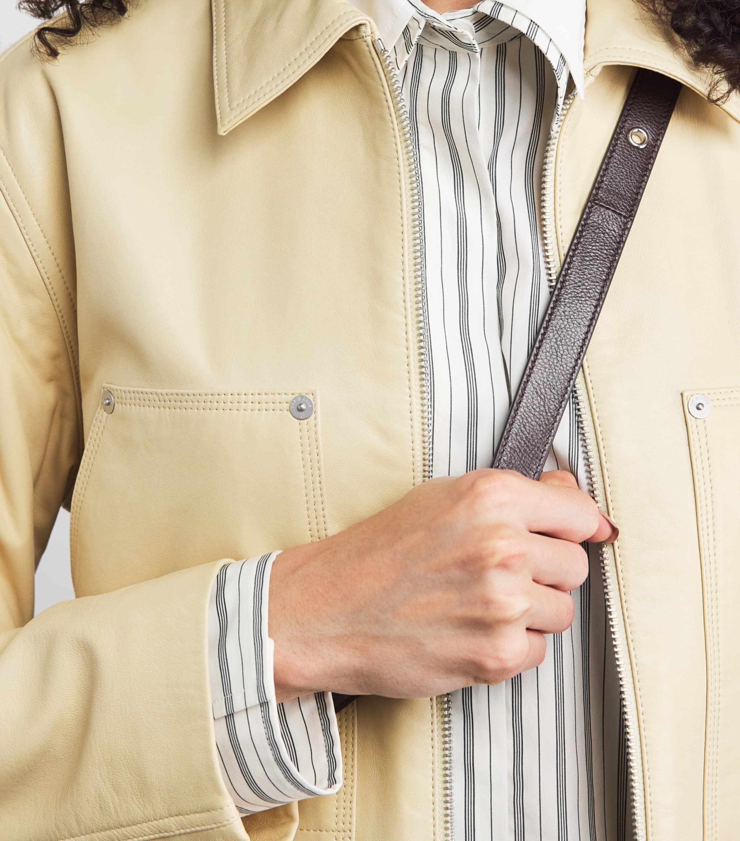 Sid Leather Jacket PLYLW Image 3