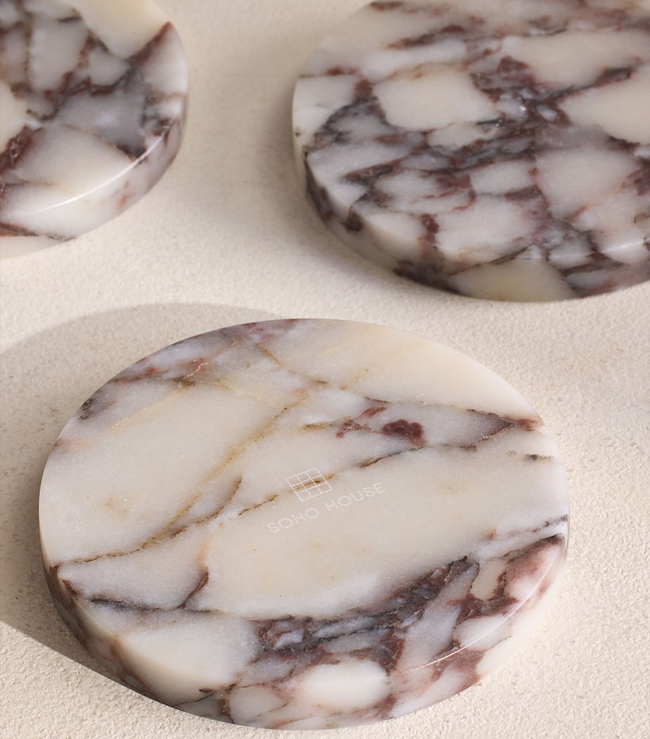 Soho Home Set of 4 Marble Hanson Coasters Purple Image 3