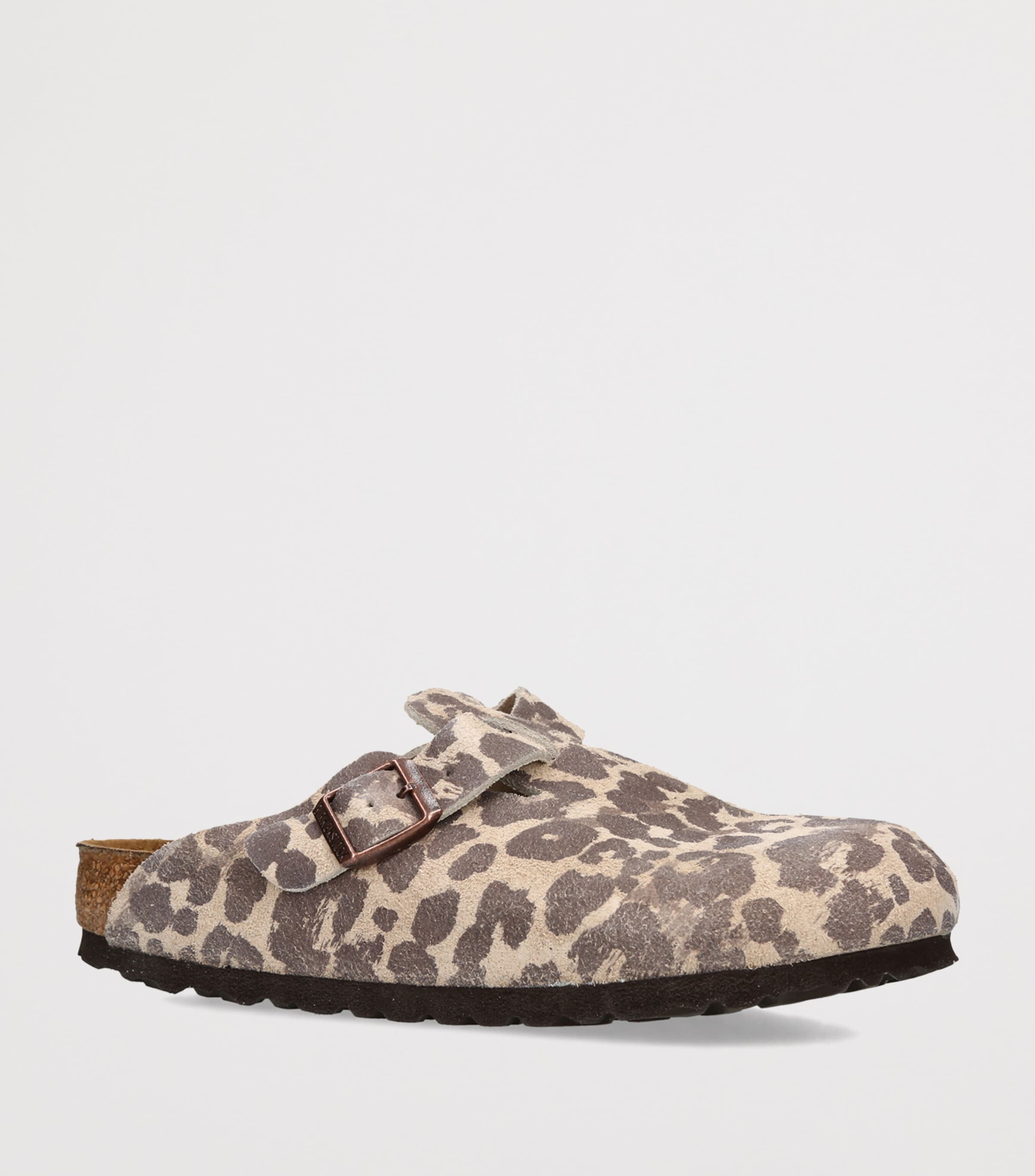 Birkenstock Suede Boston Clogs (Regular Fit) Cream Comb Image 2