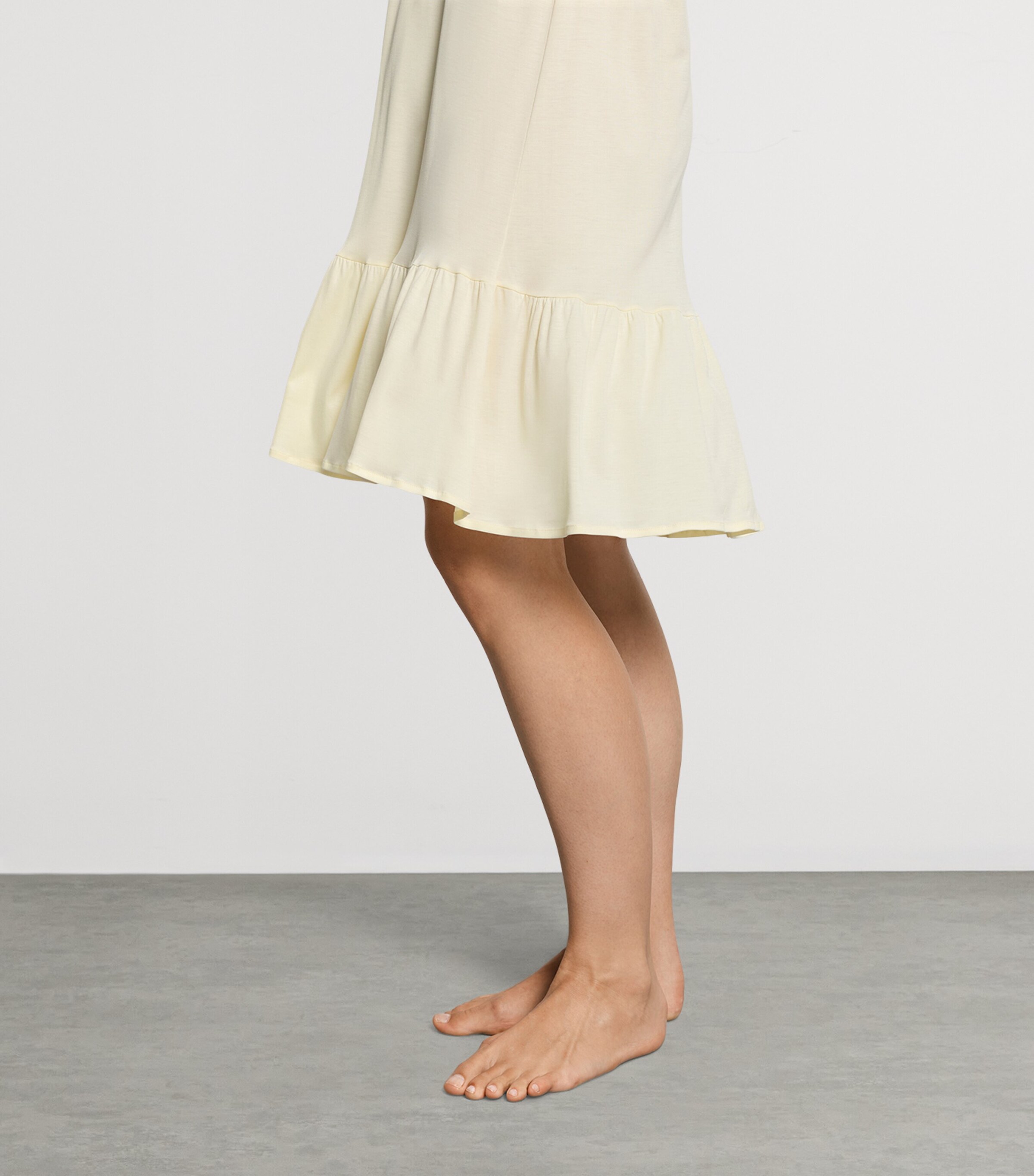 Hanro Womens Ruffle-Trim Isabella Nightdress Lemon Cake Image 4