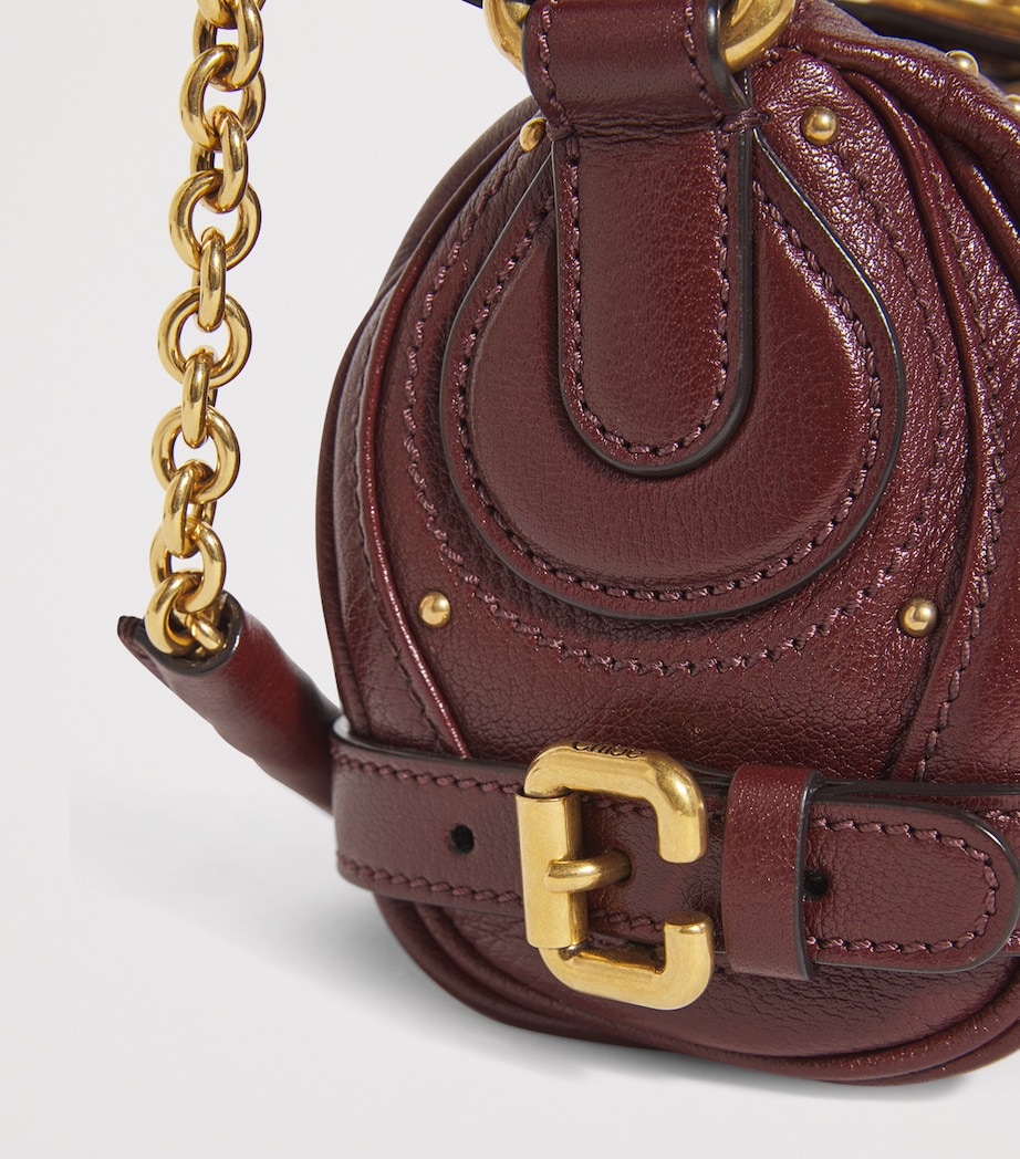 Chloé Mini Leather Paddington Shoulder Bag Crafty Brown Image 6
