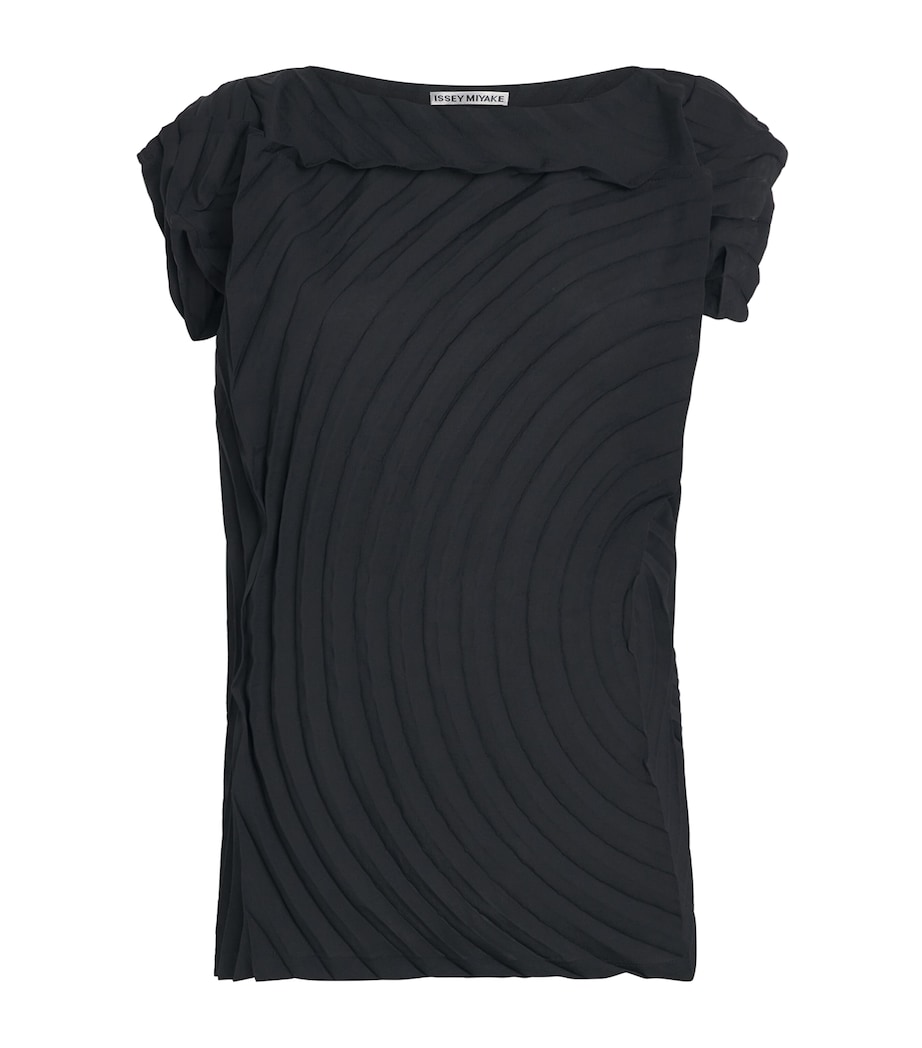 Paper Bag Pleats Top BLACK Image 1