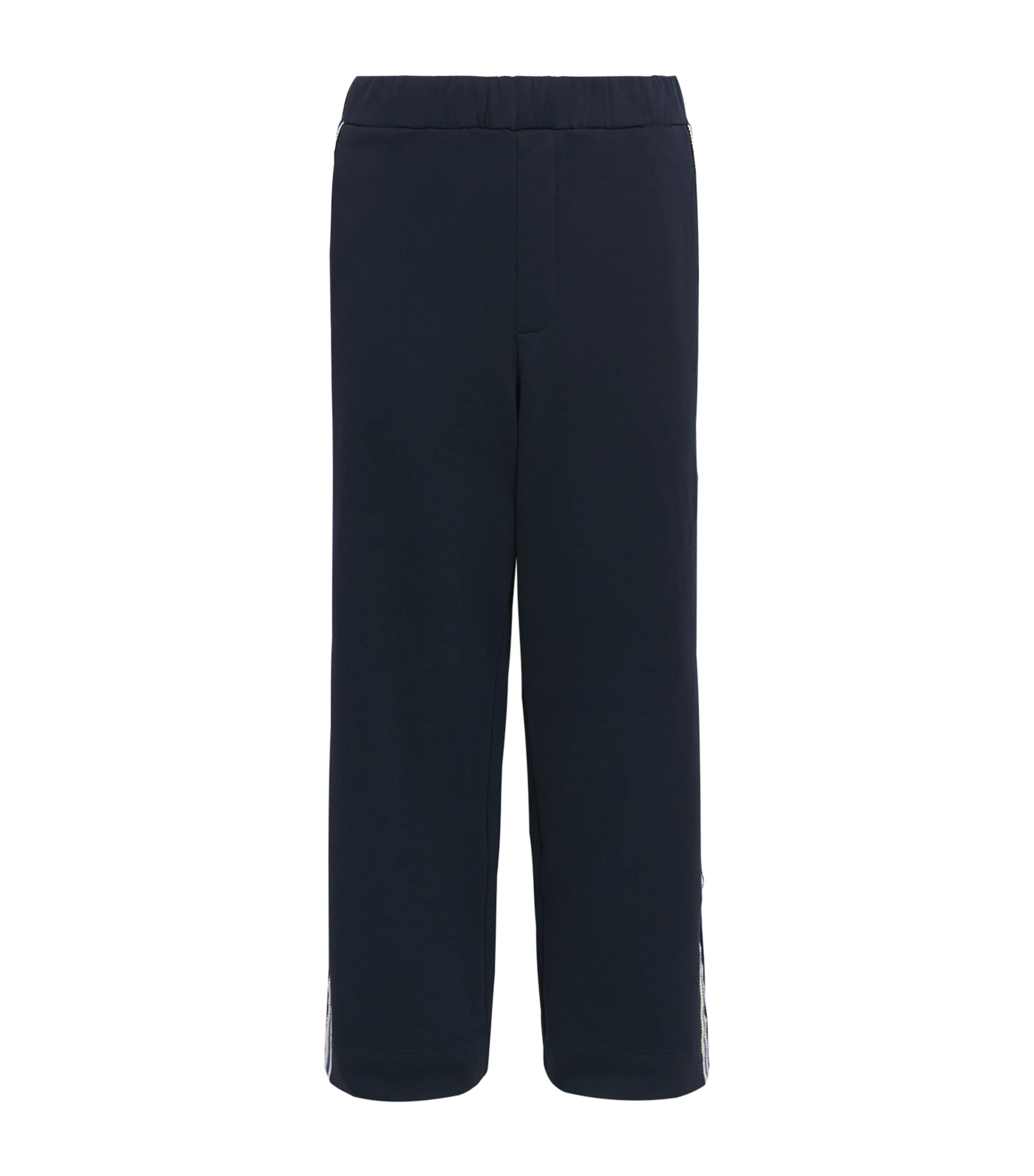 COMMAS Mens Crochet Stripe Sweatpants Midnight Navy Image 1