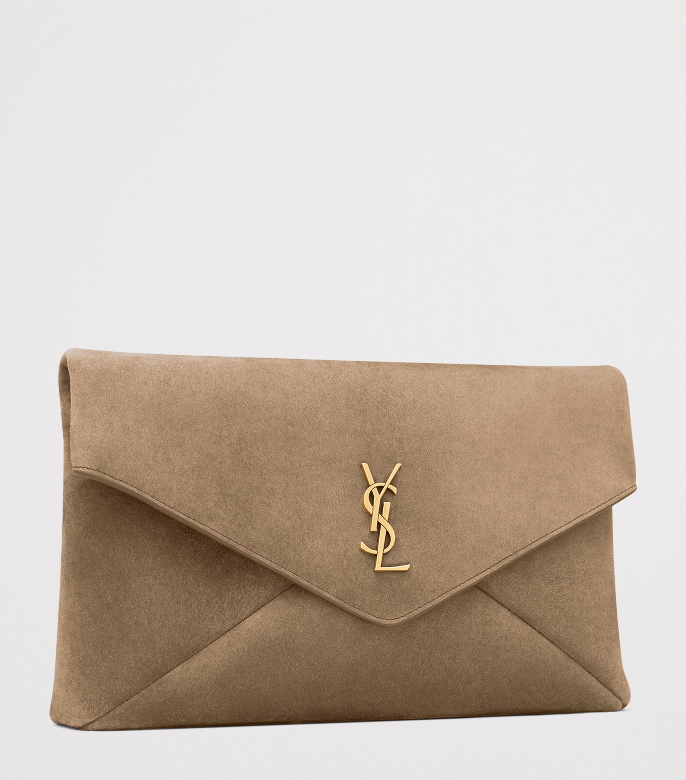 Saint Laurent Large Suede Cassandre Envelope Pouch Image 5