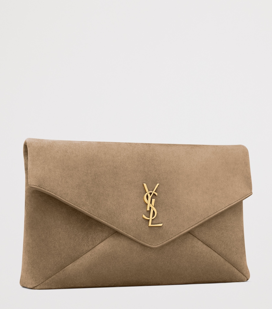 Saint Laurent Large Suede Cassandre Envelope Pouch Image 5