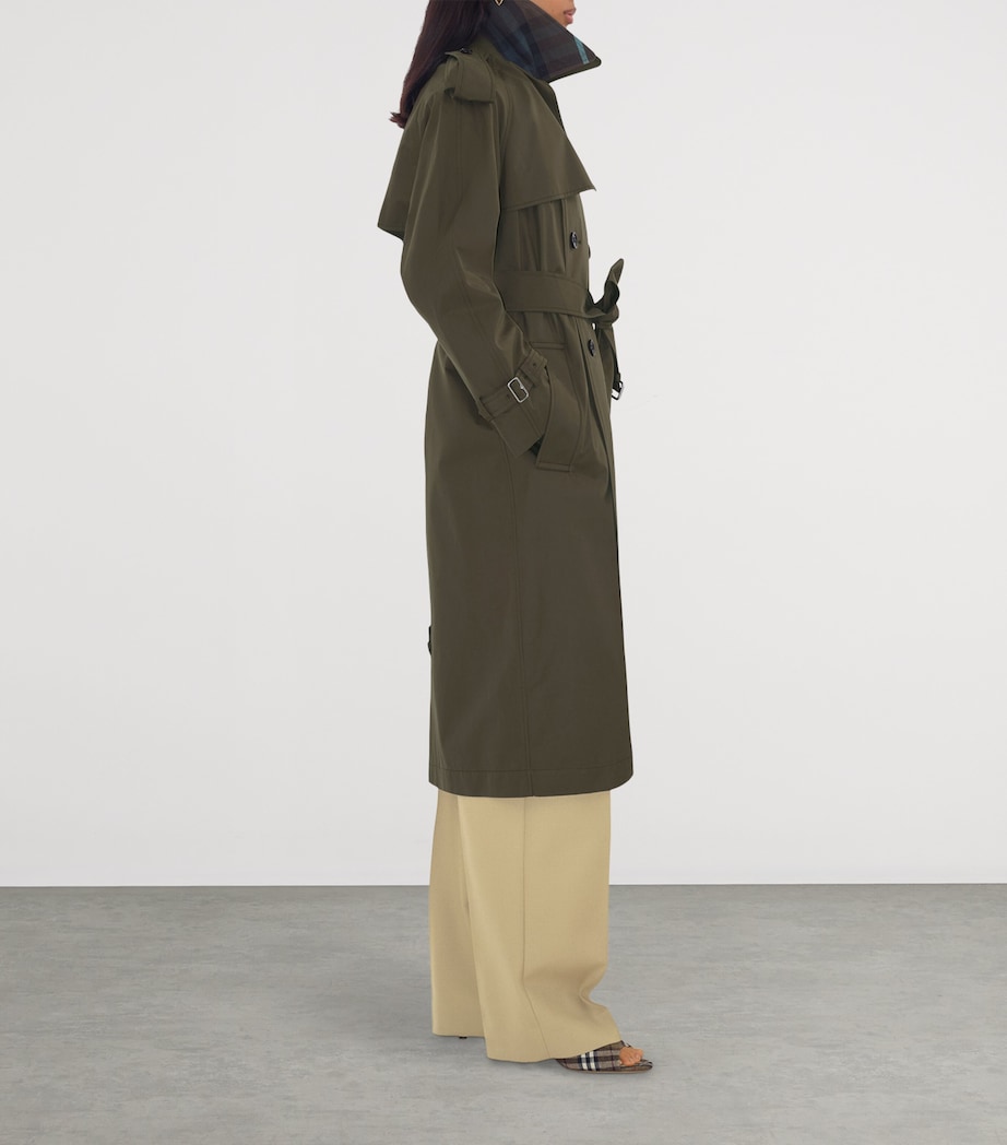 Cotton Long Castleford Trench Coat OTTER Image 4