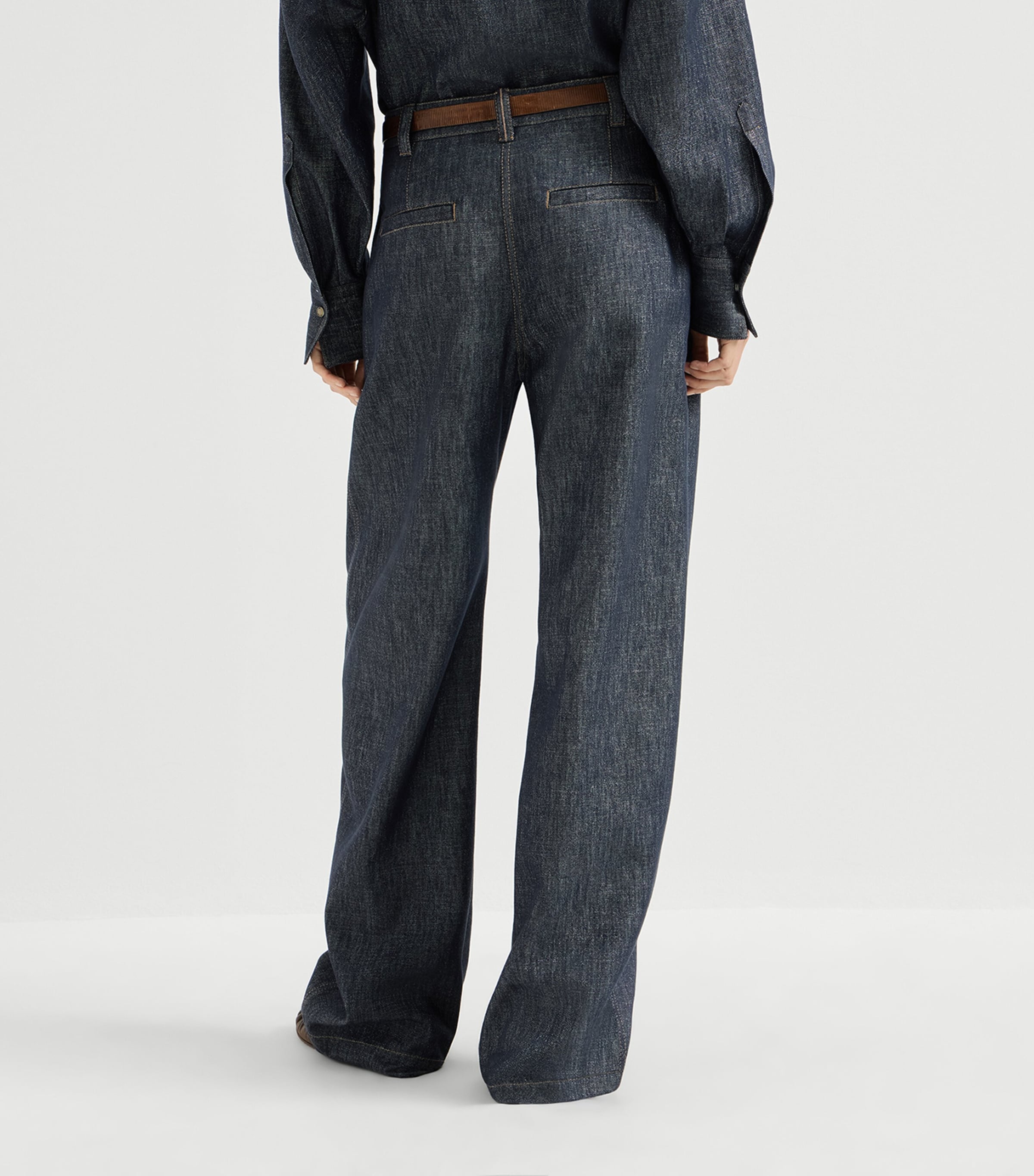 Brunello Cucinelli Womens Sparkling Denim Trousers Image 3