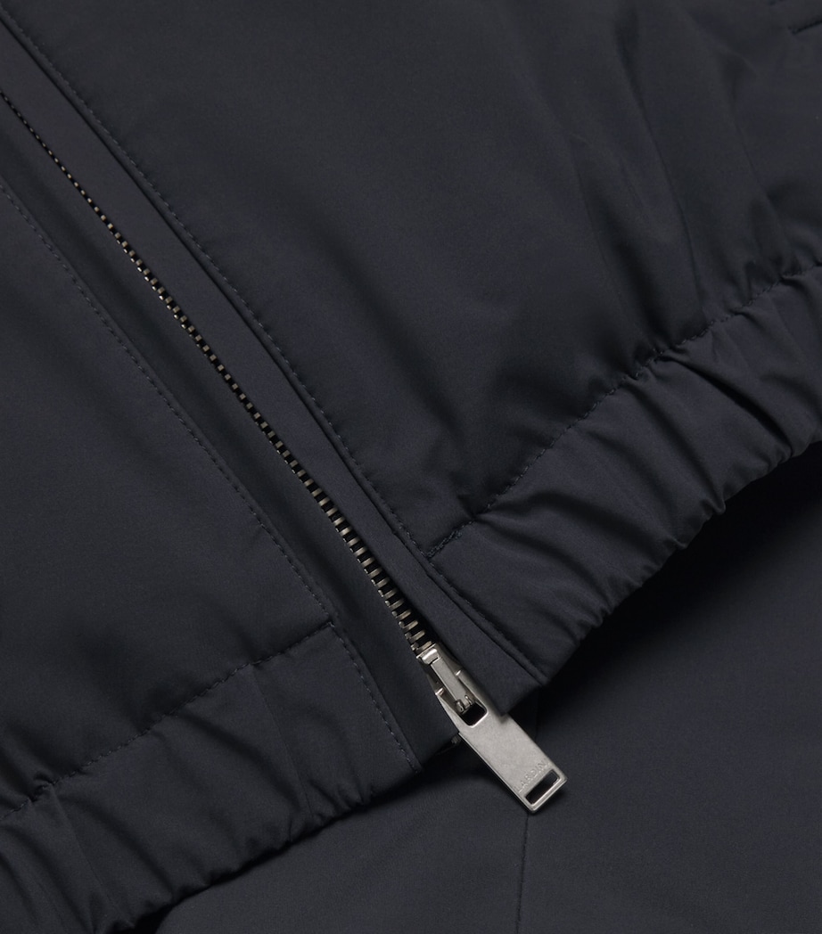 Lardini Mens Shell Bomber Jacket Navy Image 6