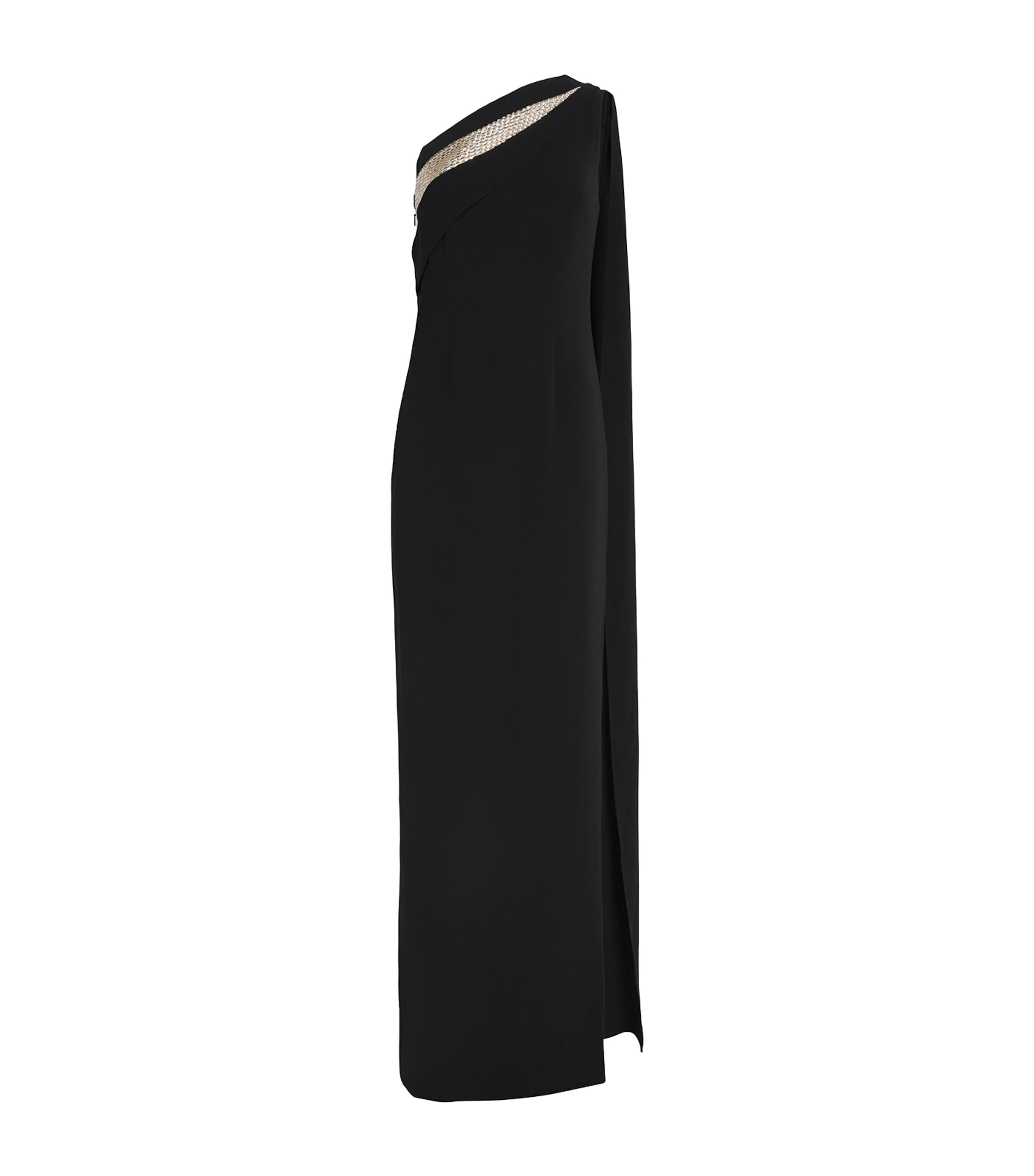 Roland Mouret Diamante One-shoulder Gown In Black
