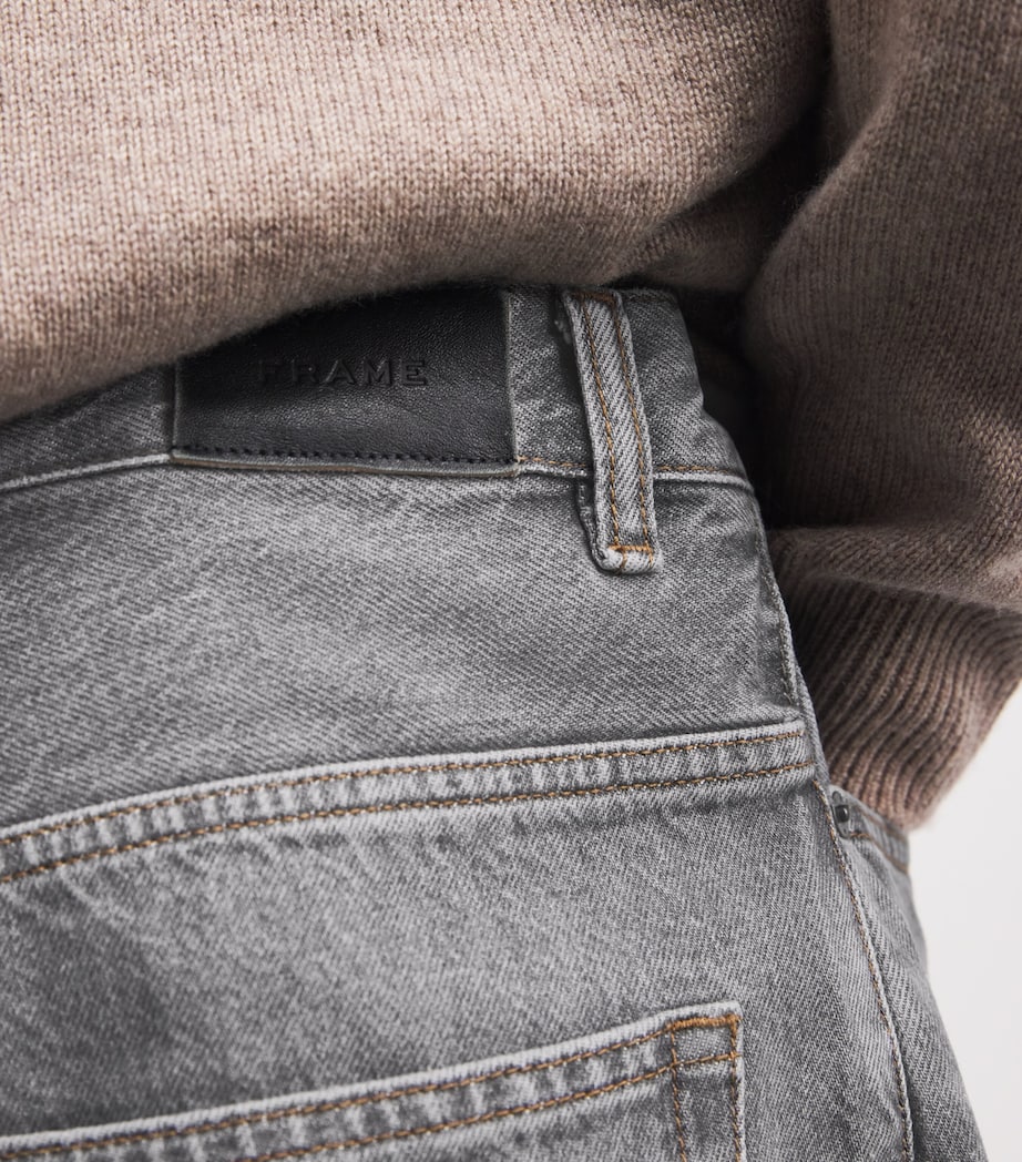 FRAME Mens Acid-Wash Baggy Jeans Ironclad Image 3
