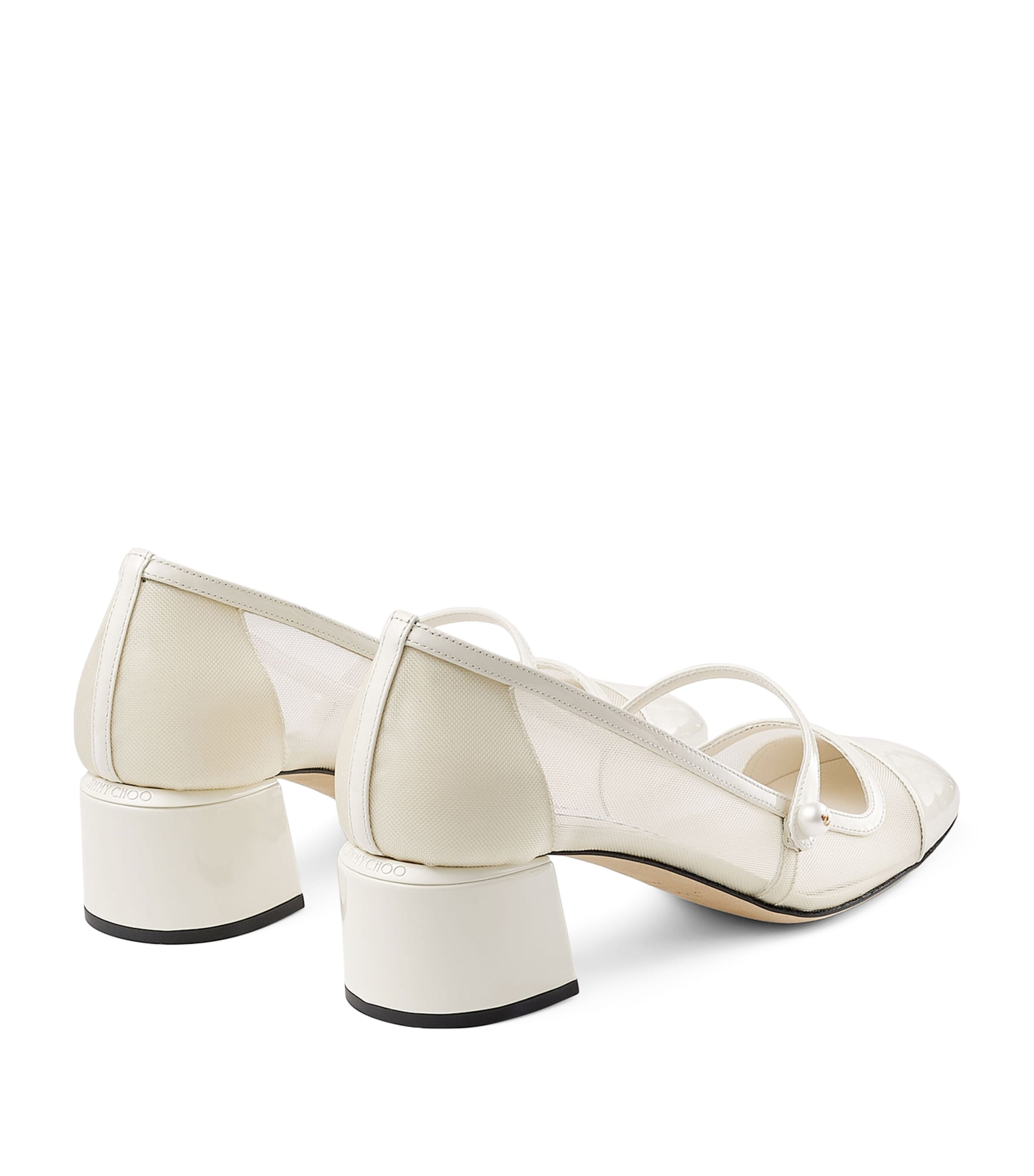 Elisa 45 Leather Mary Jane Heeled Pumps LATTE/LATTE Image 2