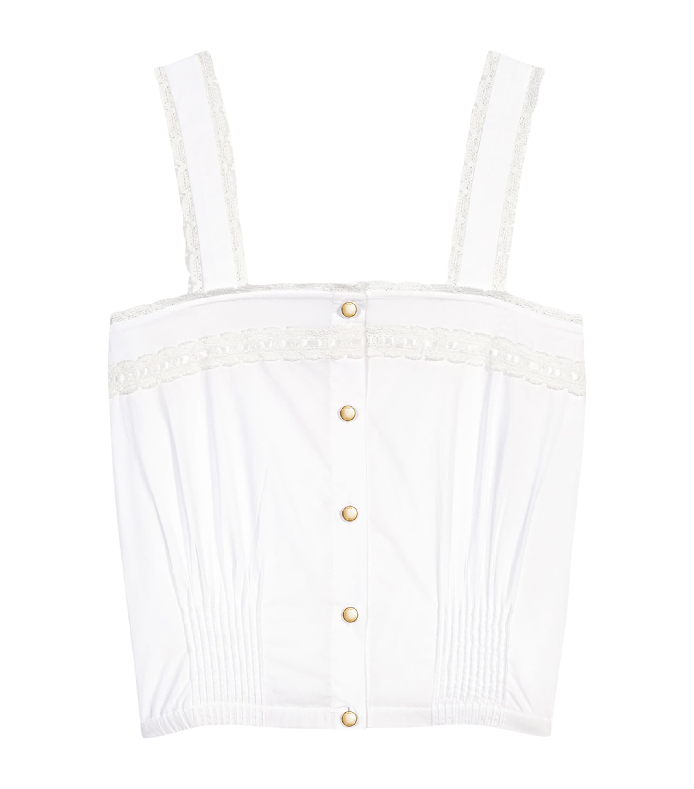 Maje Womens Cotton Tank Top White Image 1