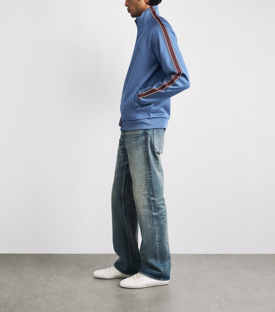 Fred Perry Mens Tramline Tape Track Jacket Ace Blue Image 2