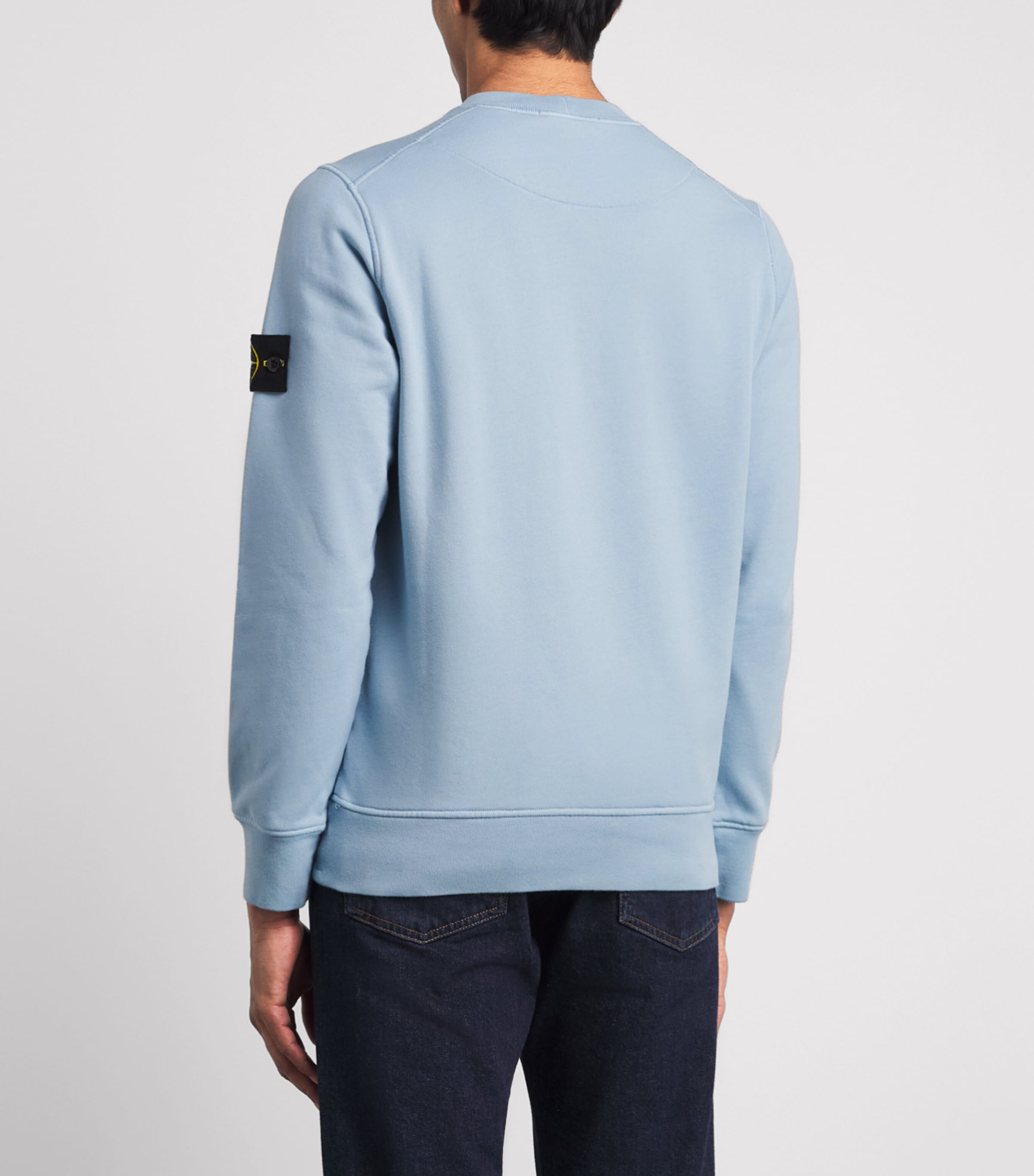 Stone Island Mens Cotton Compass Logo Sweatshirt Image 5