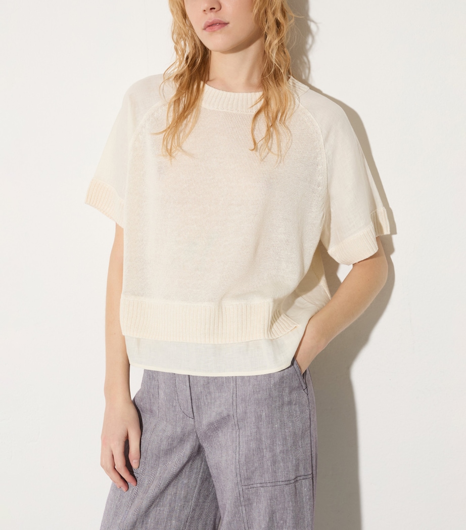 MAX&Co. Womens Linen-Blend Sweater Milk Image 2