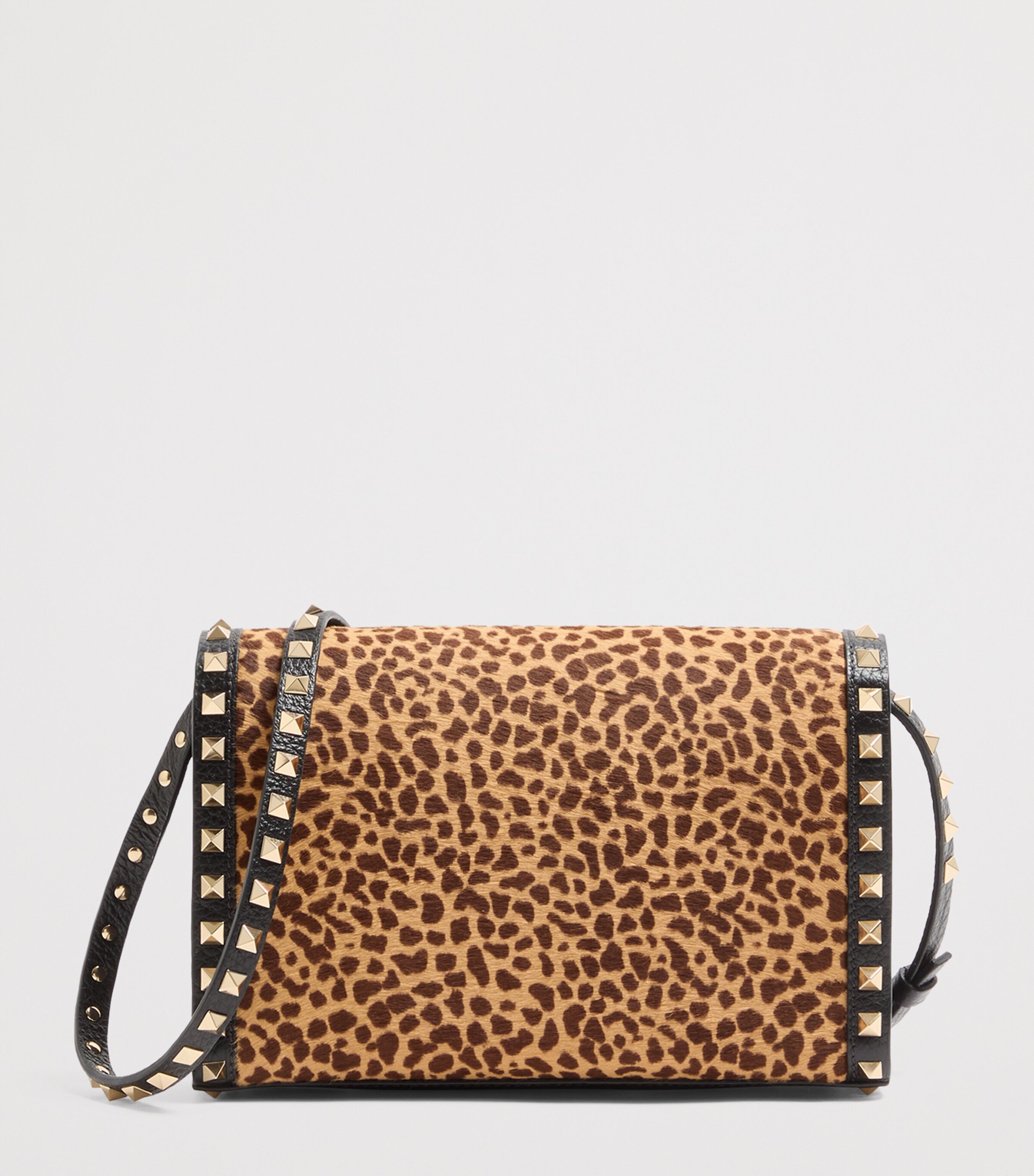 Small Leather Rockstud Shoulder Bag C2J Image 4