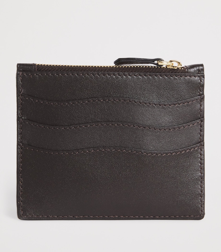 Leather-Suede Card Holder MAHOGANY Image 2