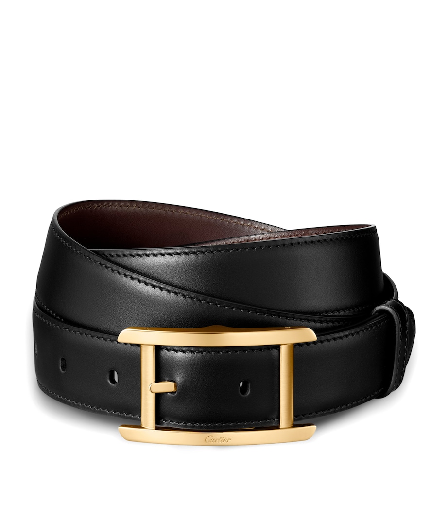 Cartier Leather Reversible Tank de Cartier Belt Black Image 1