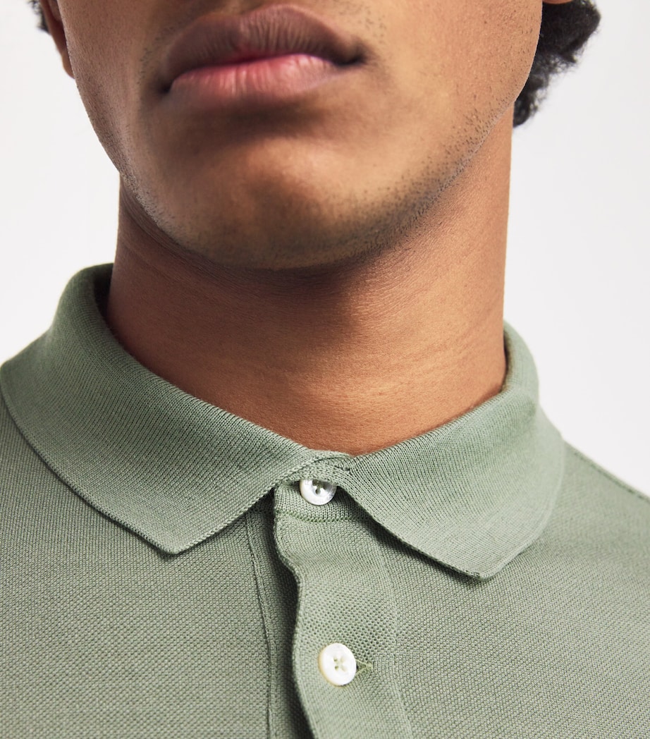 Wool Long-Sleeve Polo Shirt SEA SPRY Image 6