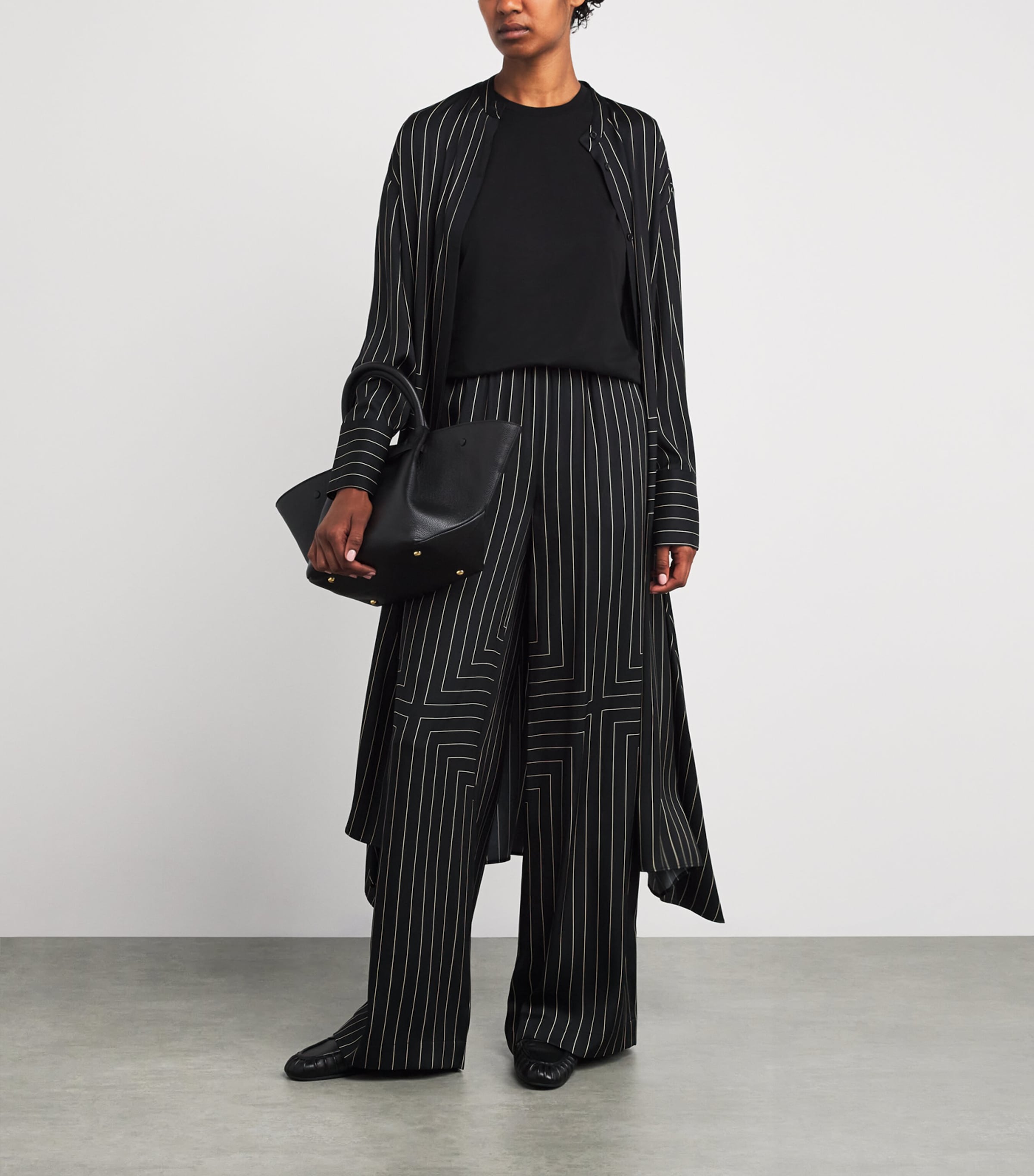 Cotton-Silk T-Shirt BLACK Image 2