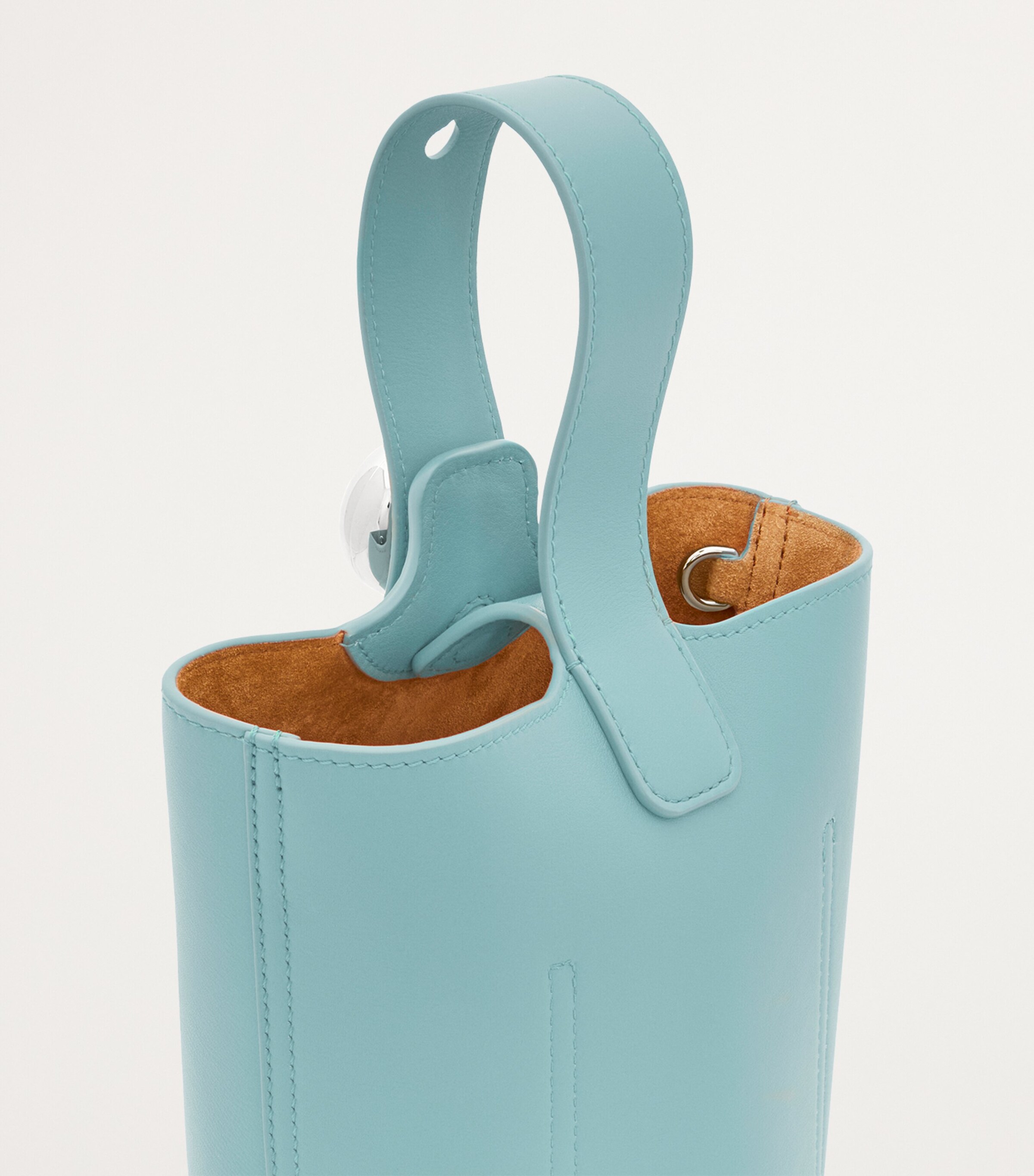 LOEWE Blue Mini Leather Pebble Bucket Bag | Harrods UK