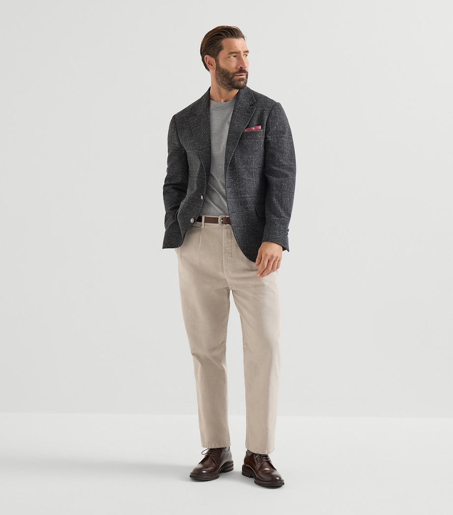 Brunello Cucinelli Mens Cotton Crew-Neck T-Shirt Grey Image 3