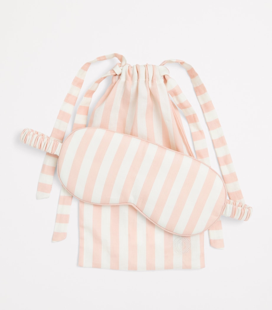 Cotton Stripe Sleep Mask PINK Image 4