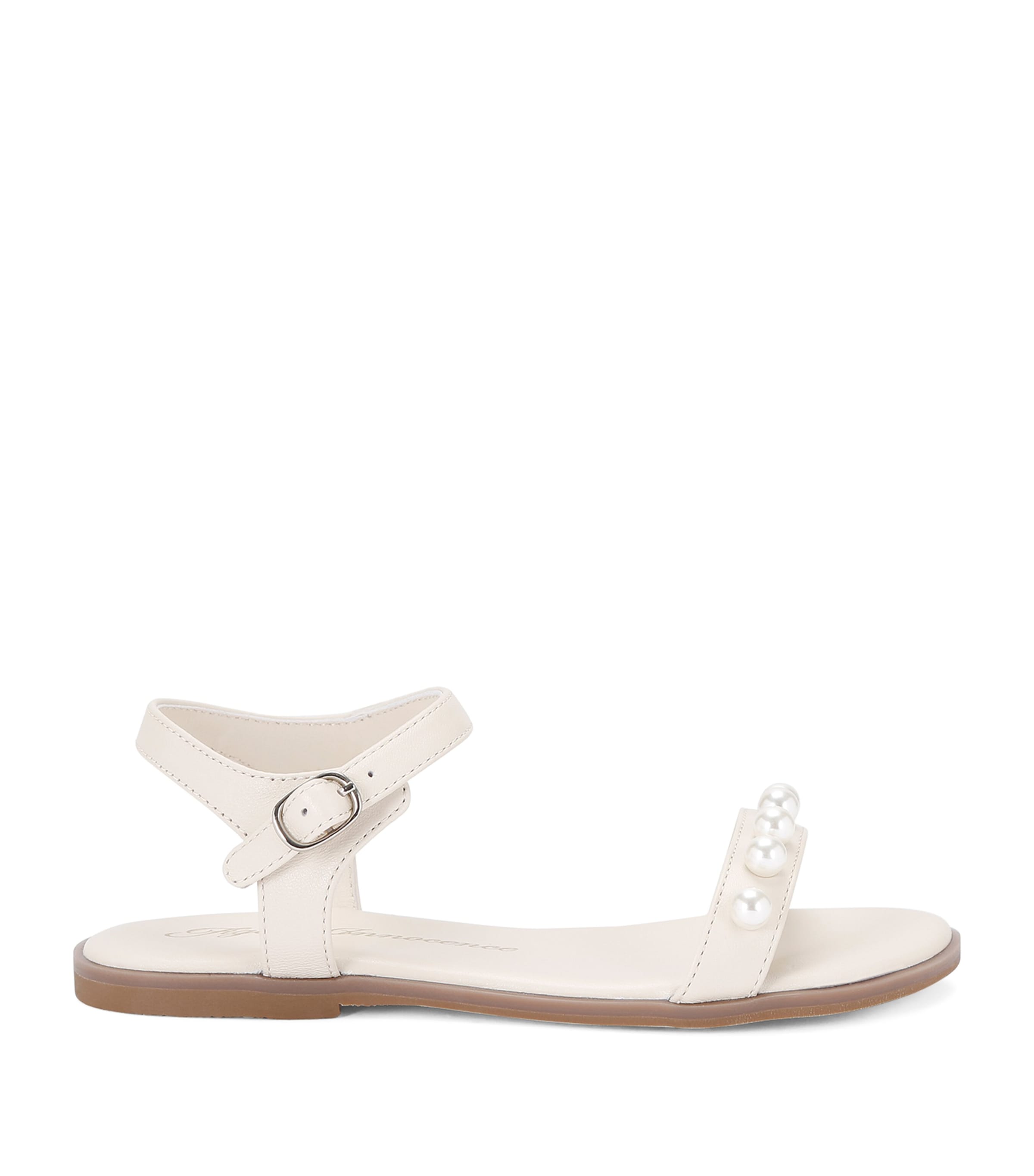 Age Of Innocence Kids' Leather Embellished Fleur Sandals In White