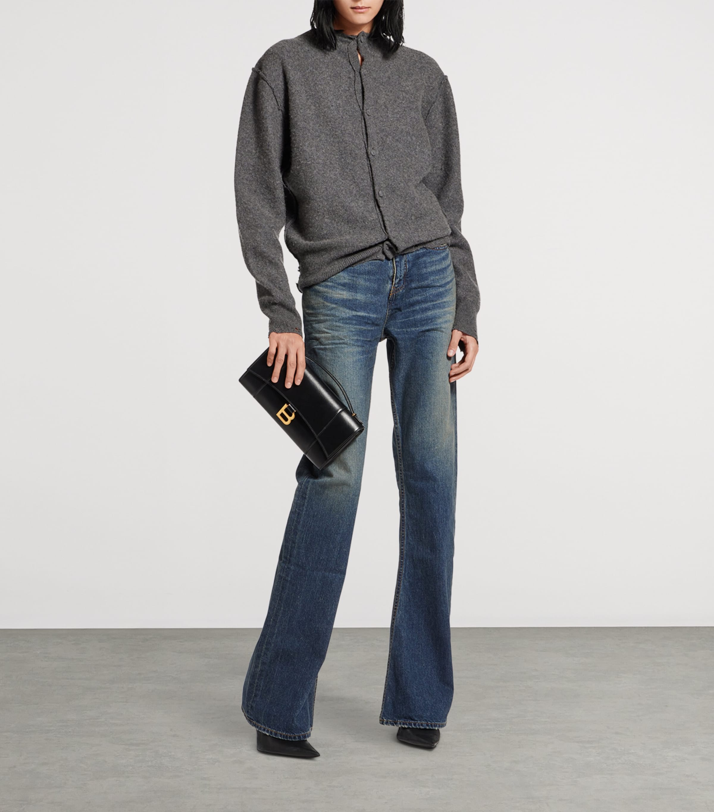 Leather Hourglass Pochette Bag 1000 Image 7