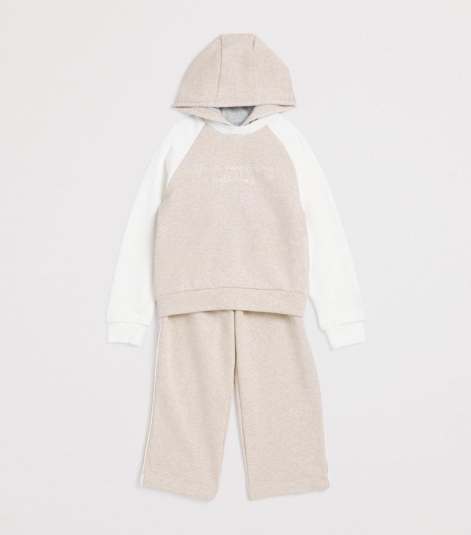 Cotton Drawstring Sweatpants (2-16 Years) 870AVBEIGE CH/AVORIO Image 3