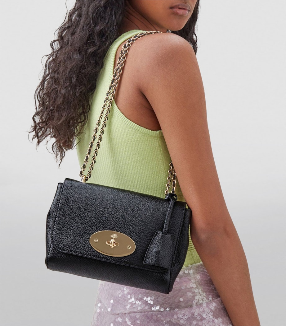 Leather Lily Shoulder Bag BLACK Image 2