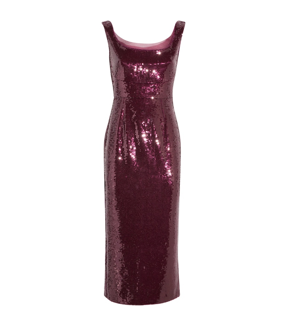 Sequin-Embellished Midi Dress DARK PINK Image 1