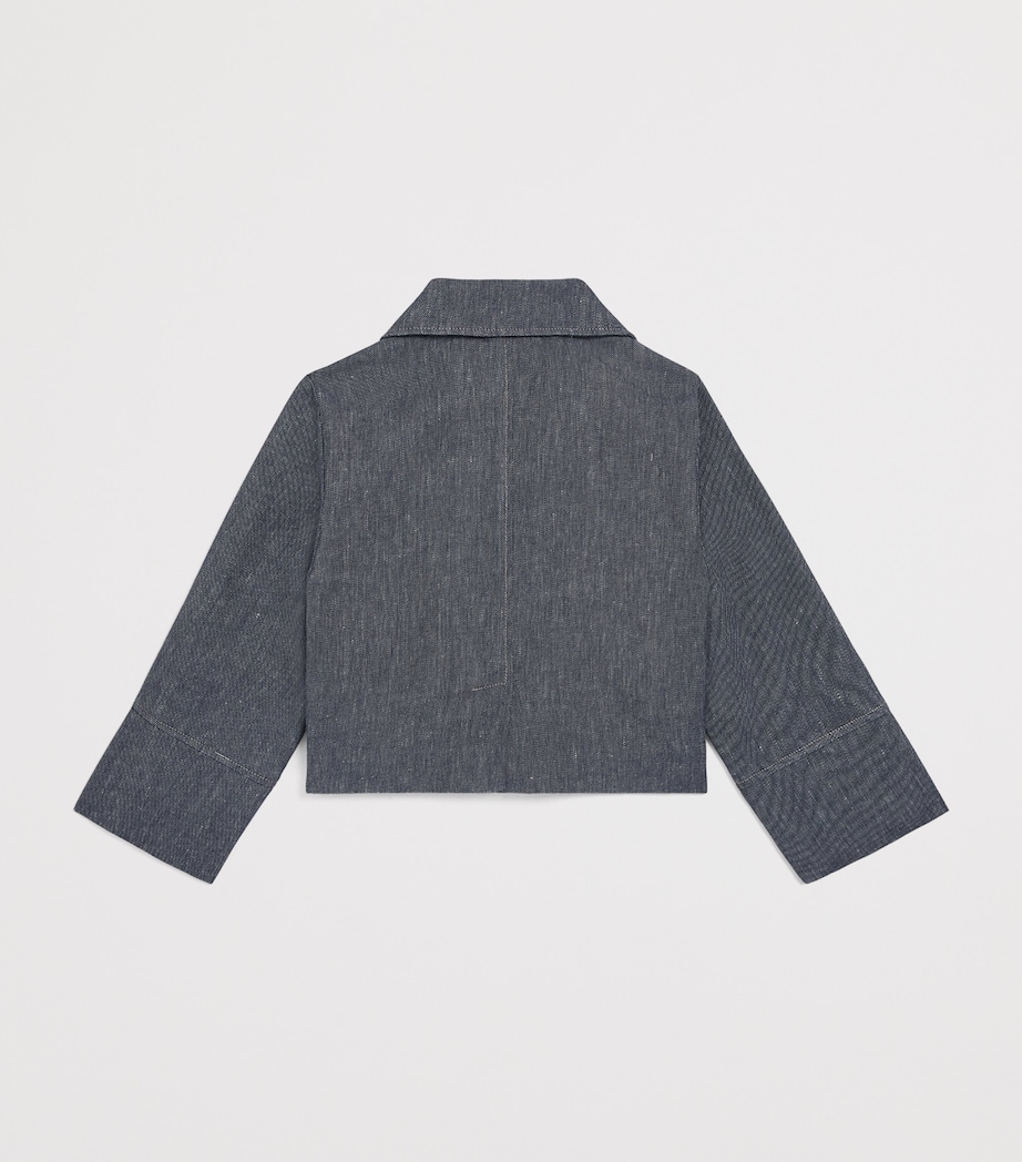 Linen-Cotton Denim Jacket (4-14 Years) FOLKSTONE GRAY Image 2