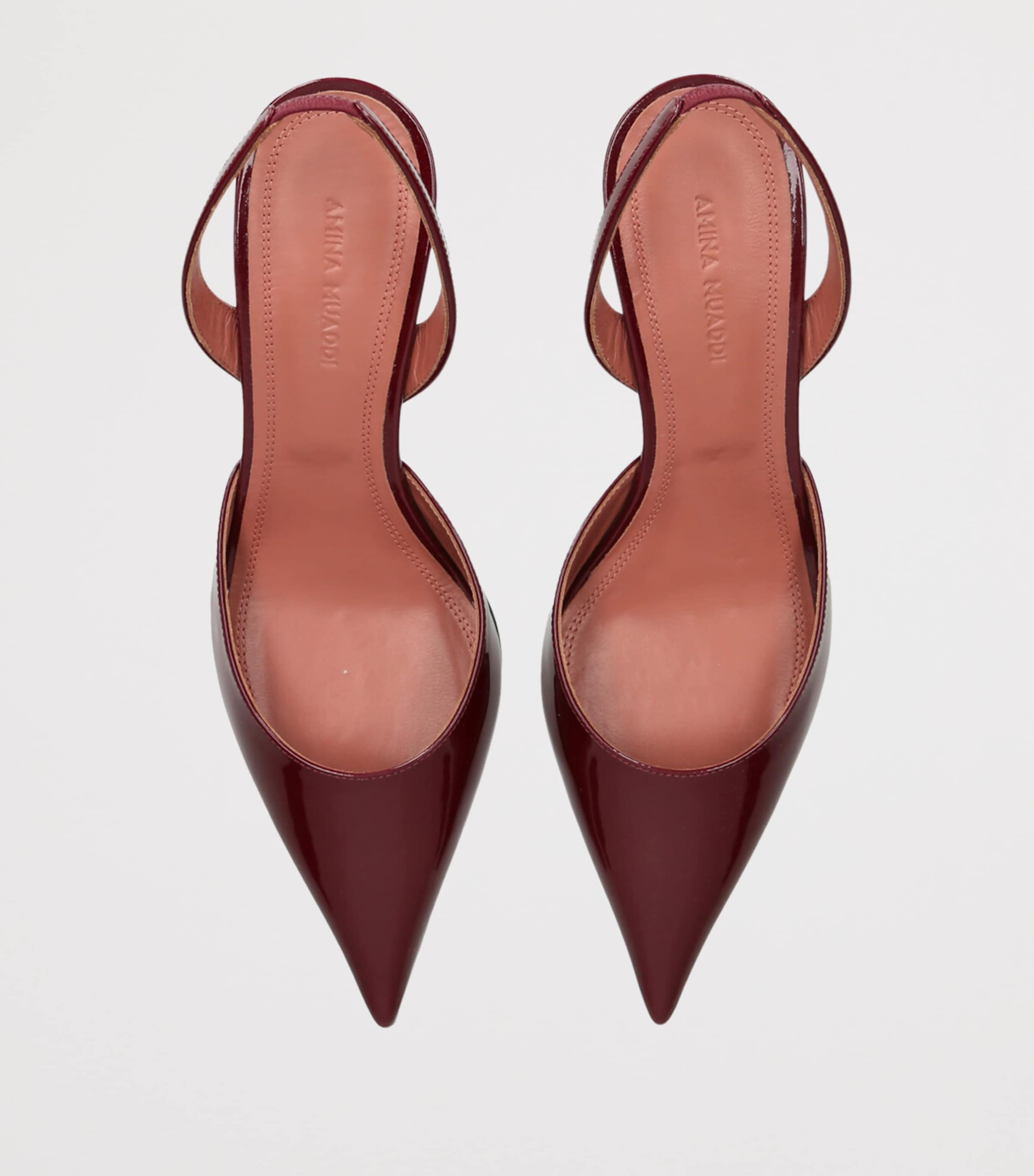 Patent Leather Sofia Slingback Pumps 60 WINE Image 4