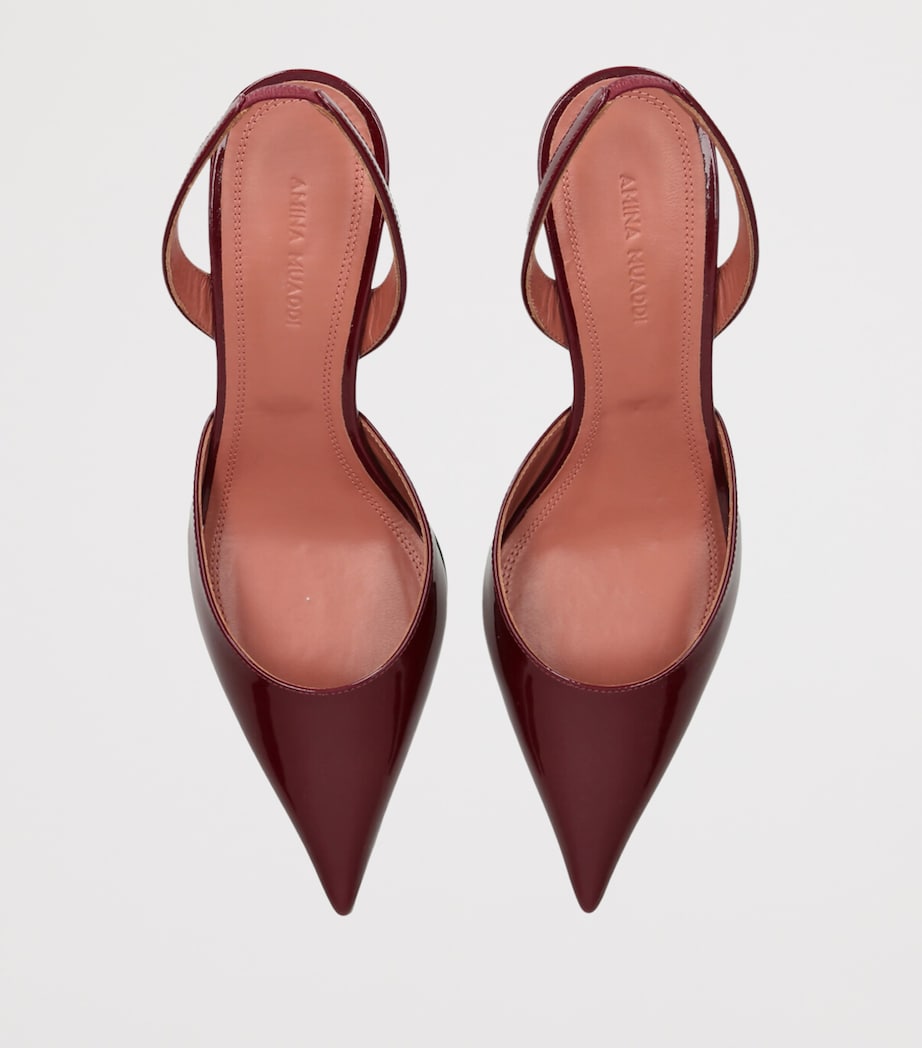 Patent Leather Sofia Slingback Pumps 60 WINE Image 4