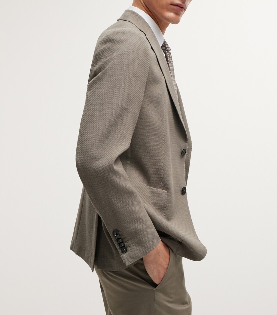 Virgin Wool-Cotton Slim Blazer 376 Image 5